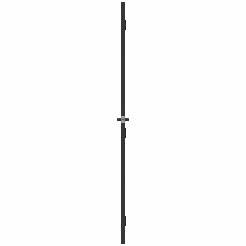 Drzwi wewnętrzne wąskie czarne 102,5 x 201,5 cm szkło hartowane i aluminiumSprzęt Materiały budowlane Drzwi domowe