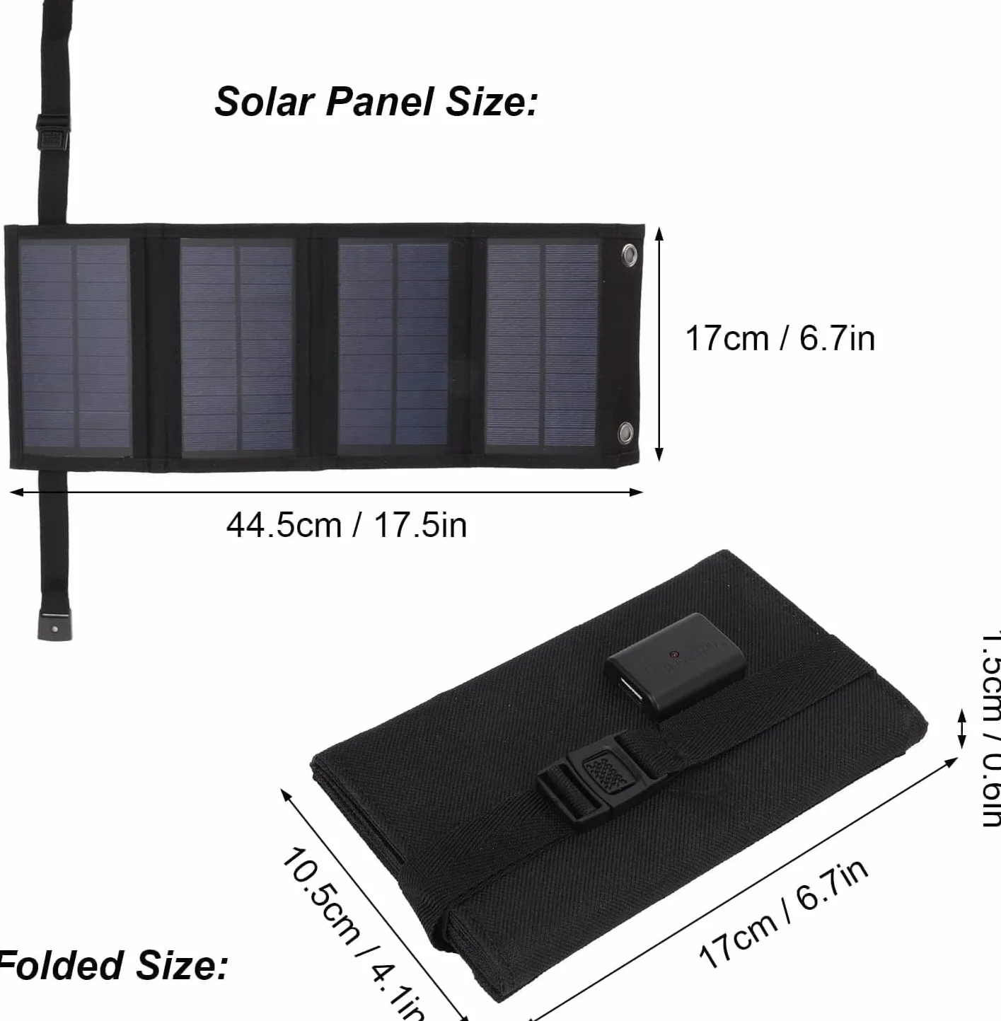 Przenośny panel słoneczny 20W IP65 USB składana ładowarka 480x185mm