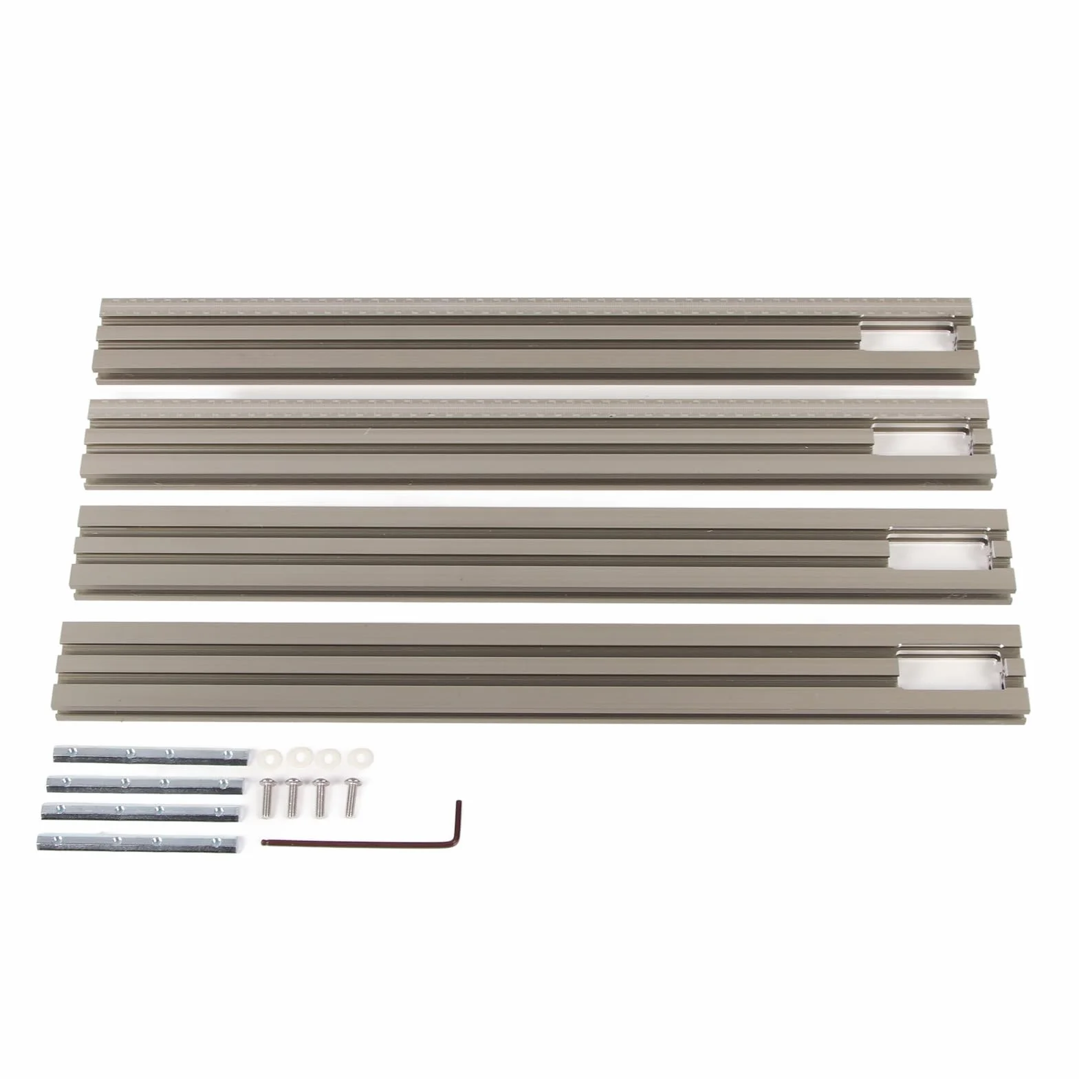 Zestaw Prowadnic Piły Tarczowej ze Stopu Aluminium Zestaw łączący Regulowany Blok Krańcowy Wielofunkcyjna Szyna Prowadząca do Obróbki Drewna ze śrubami do Obróbki Drewna Obróbka