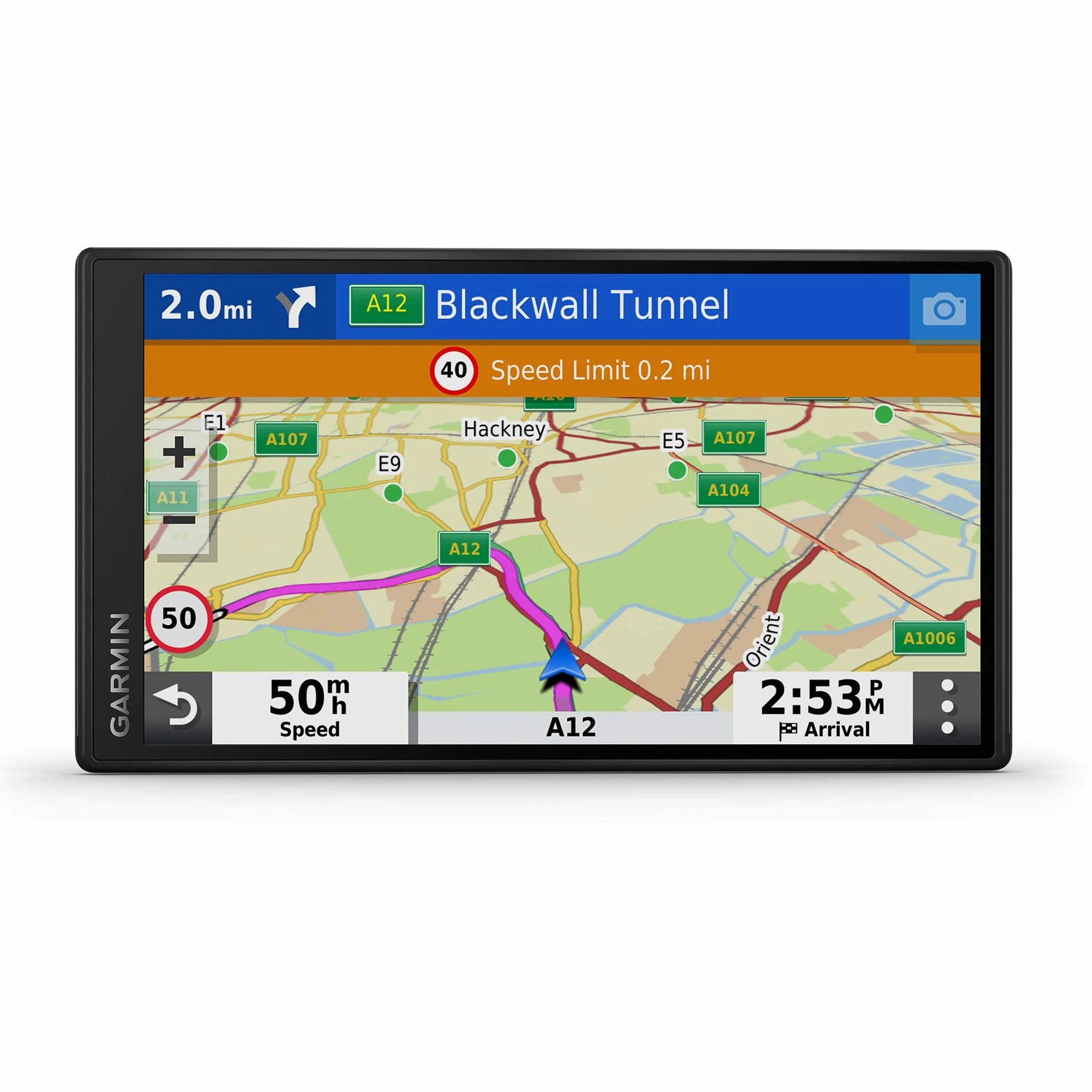 Garmin DriveSmart 55 MT-D EU Navi – bezramkowy wyświetlacz dotykowy, mapy 3D i Live-Traffic Via DAB +