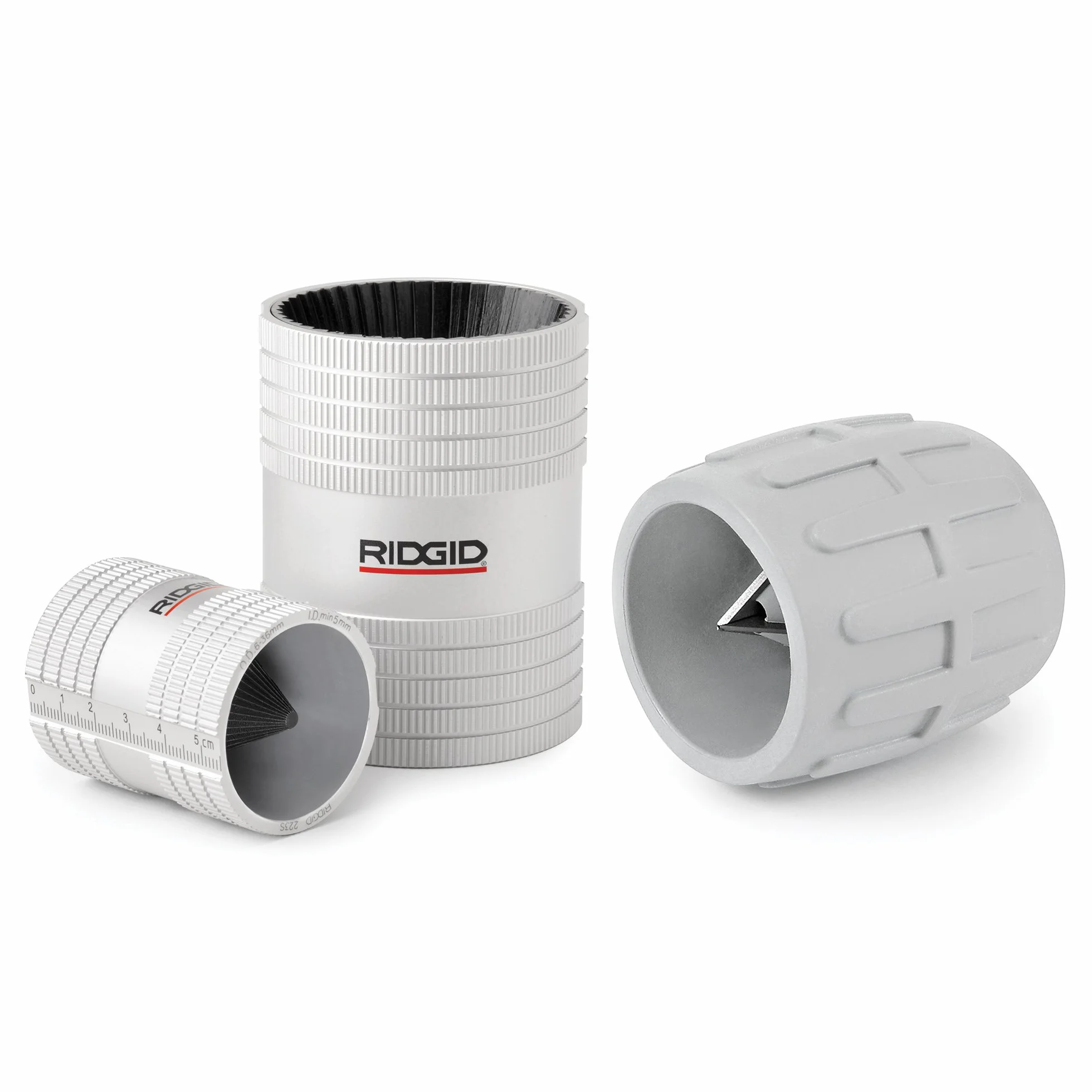 Ridgid 29993 227S Gratownik do rur ze stali nierdzewnej, 1/5,1 cm do 5,1 cm rozwiertak wewnętrzny/zewnętrzny, chrom, mały
