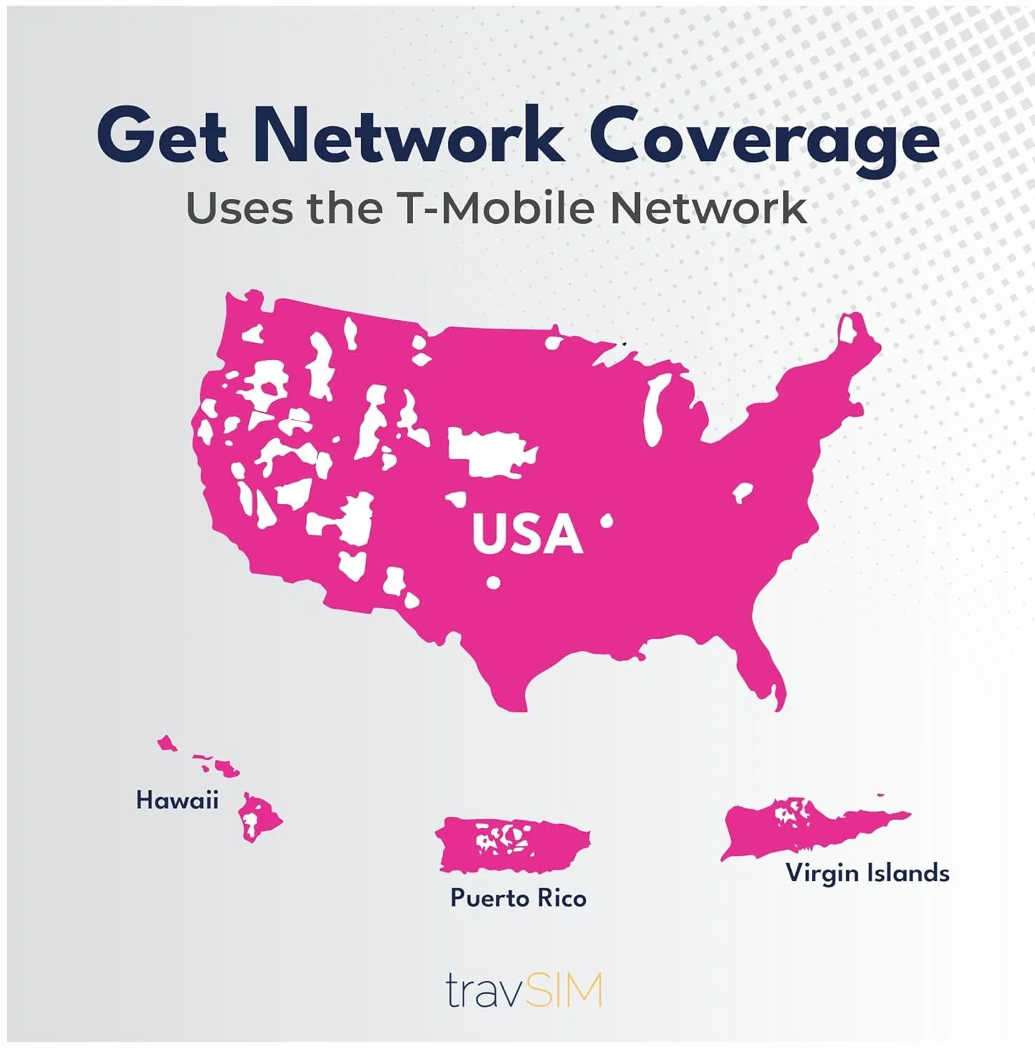 travSIM USA eSIM T-Mobile Nieograniczone dane połączenia SMS Ameryka iOS Android
