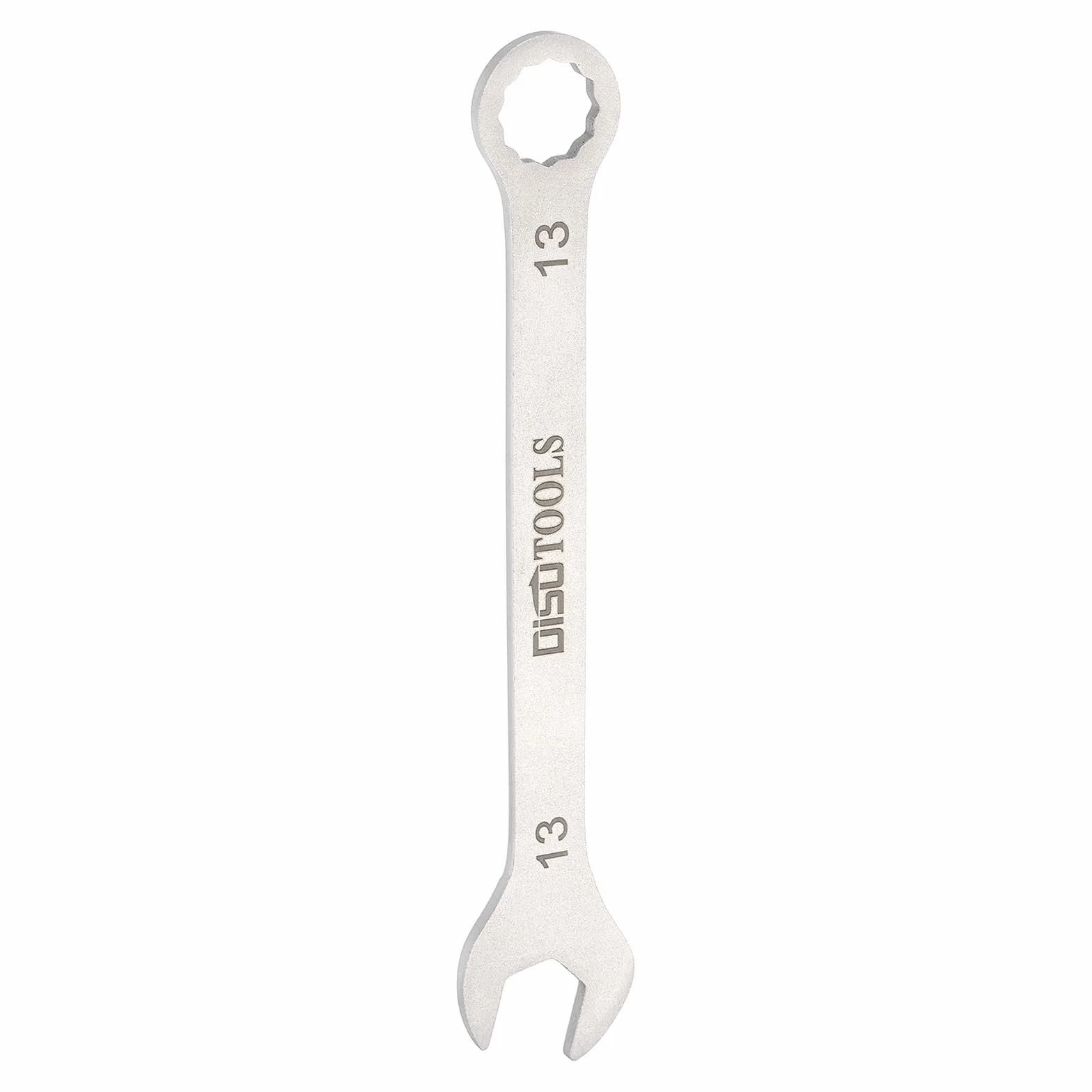 QUARKZMAN Cienki klucz kombinowany metryczny 13 mm Torx-Ende Box 15 stopni offset otwarty koniec stal nierdzewna, odcień srebrny