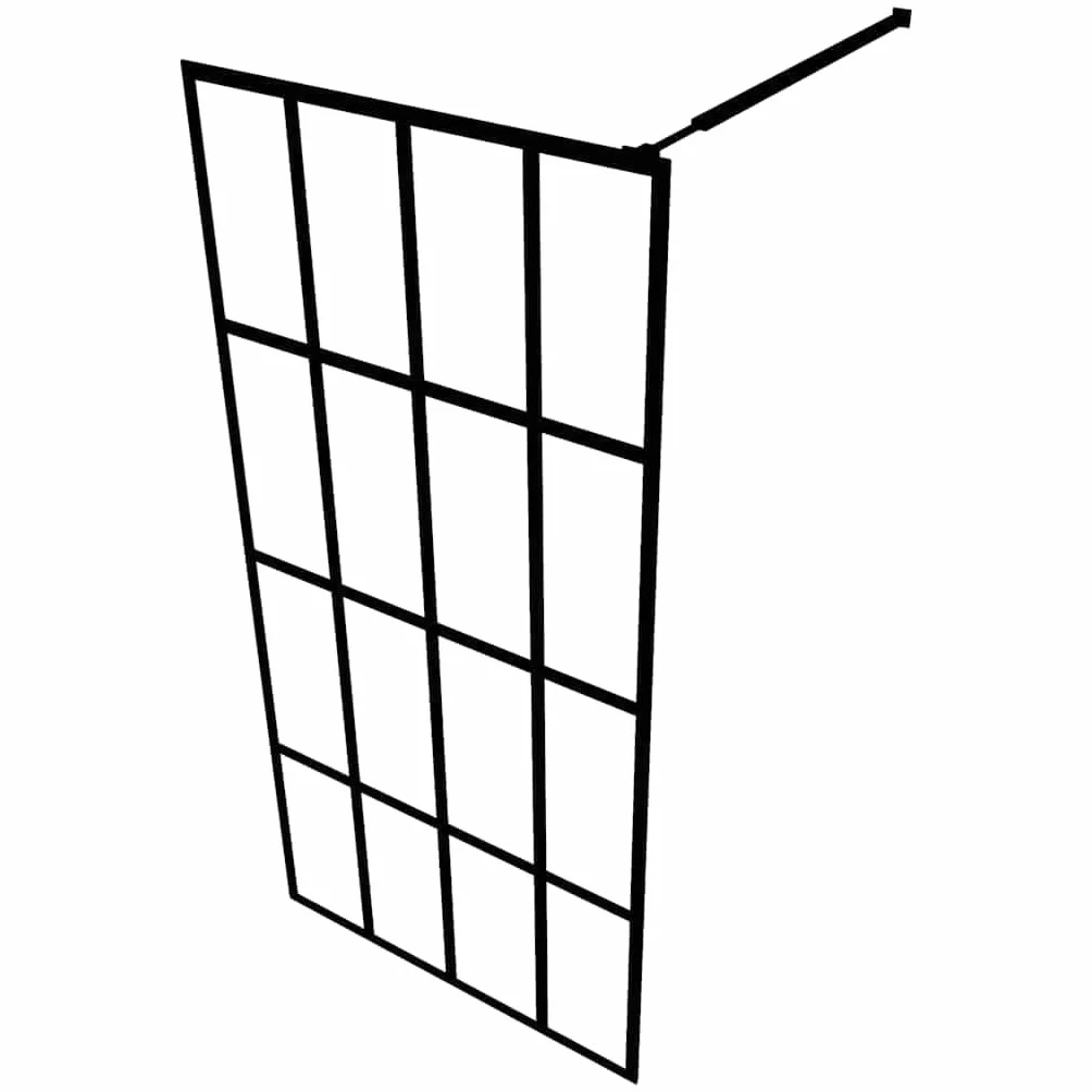 Fengshui Ścianka prysznicowa Walk-in prysznic 118 x 190 cm matowe szkło bezpieczne | Szkło 5 mm, aluminiowa rama, regulowany profil, 4 sztuki, łatwe czyszczenie