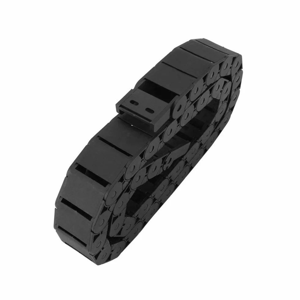 Bagażnik na kabel, 3,28 ft nylonowy łańcuch ciągnący drut kabel grawerowanie akcesorium maszynowe 15 mm x 30 mm długości czarny
