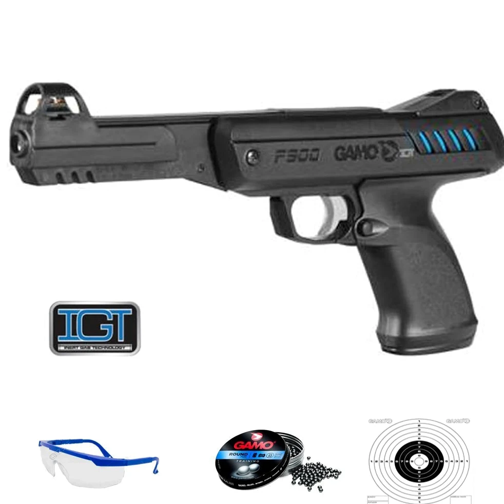 P Gamo P900 IGT Pistolet do baliw Pack - System: sprężone powietrze (tłok) i ołów (śrut 4.5) - moc mniejsza niż 3,5 J