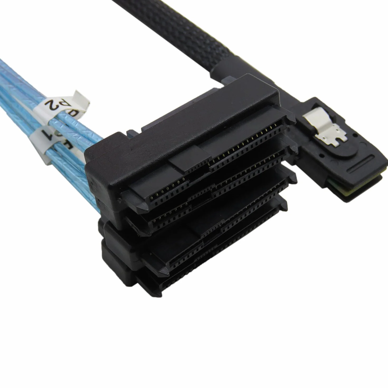 YIWENTEC Mini SAS 36 SFF-8087 do (4) SFF-8482 złącza z zasilaniem SATA 1 m (1 m)