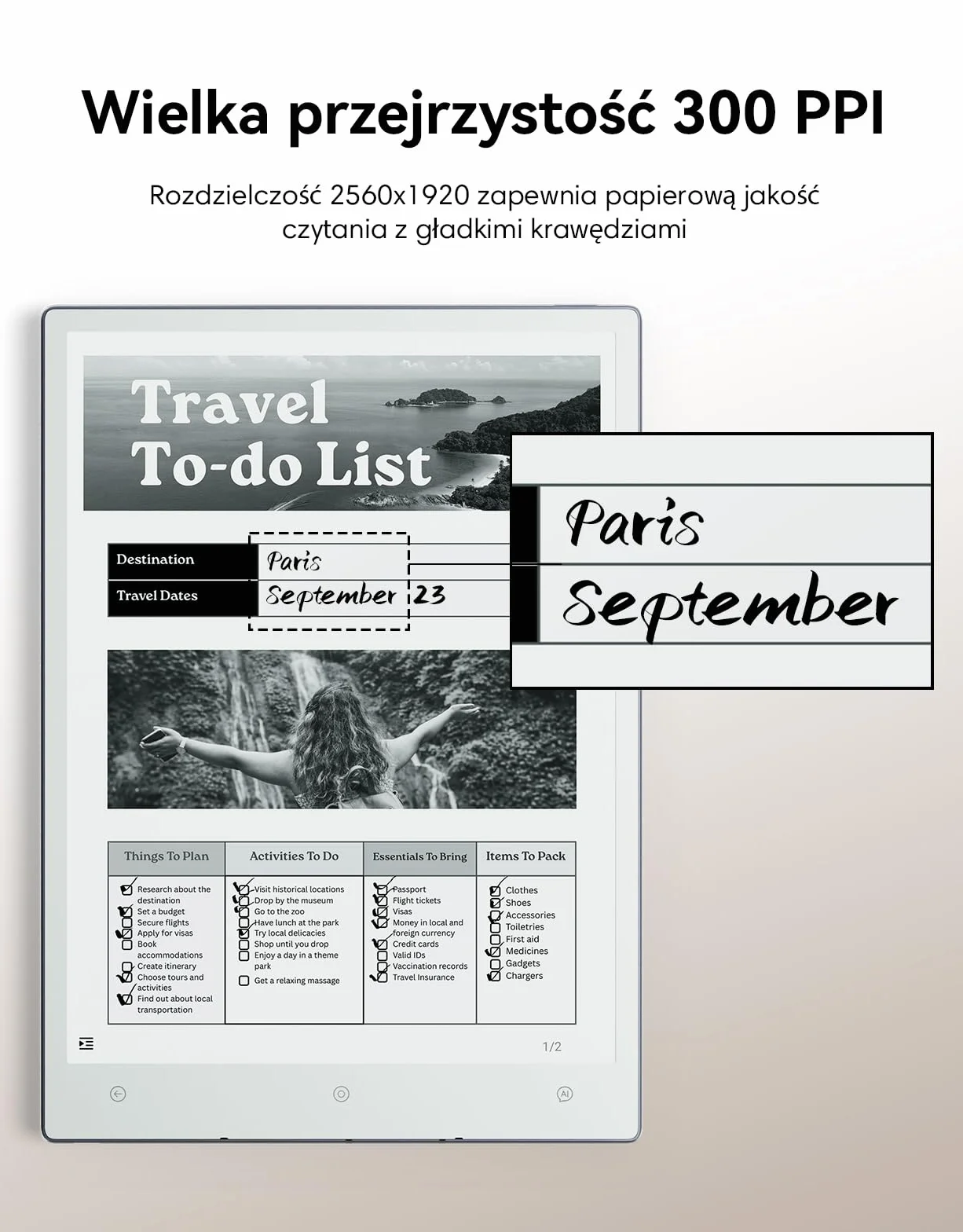 VIWOODS Carta 1300 AI E Ink Tablet 10.65'' 300PPI Elektroniczny Notatnik z Długopisem