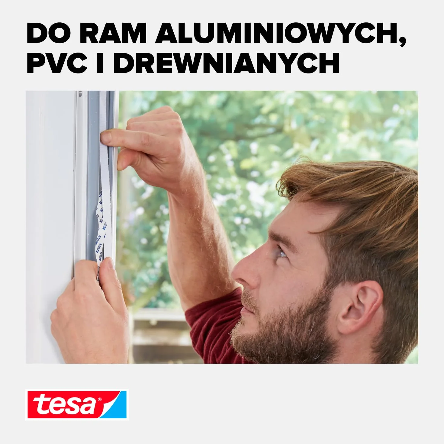 tesa® Comfort Rzep samoprzylepny do moskitier Comfort – taśma rzepowa do mocowania siatek okiennych przeciwko owadom – wymiary: 5,60 m x 9 mm, biała