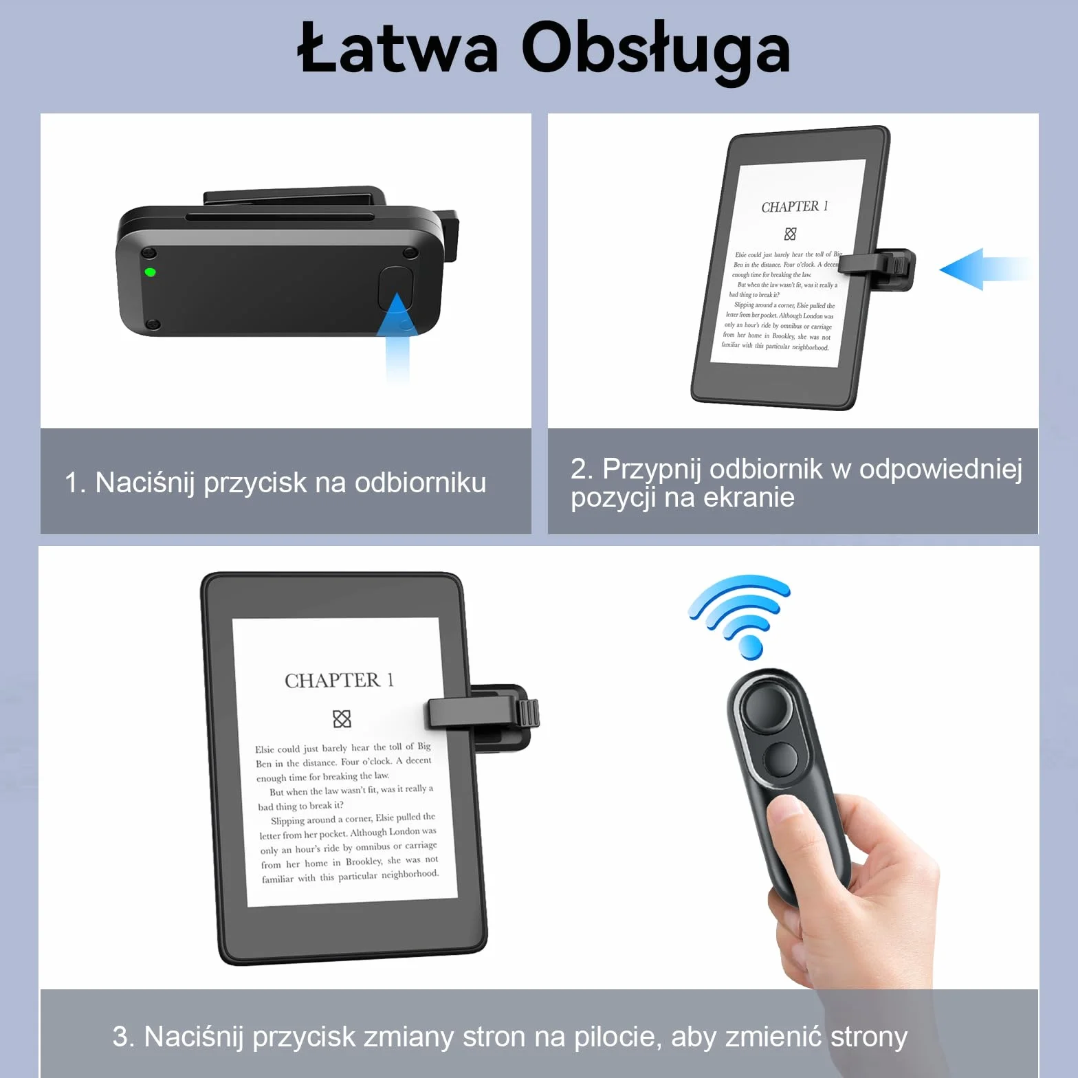 Zmieniacz stron do Kindle Paperwhite Oasis, pilot obracania stron