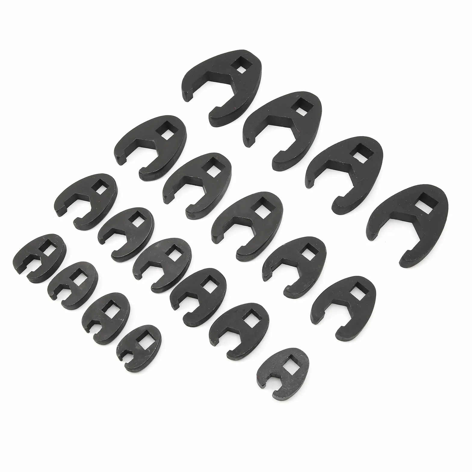 Pongnas 19 szt. Zestaw Kluczy Krzyżowych Crows, Metrycznych, 8 Kluczy Płaskich ze Stali Chromowo-molibdenowej 32 Mm, ze skrzynką narzędziową, do przedłużeń Grzechotek i Małych