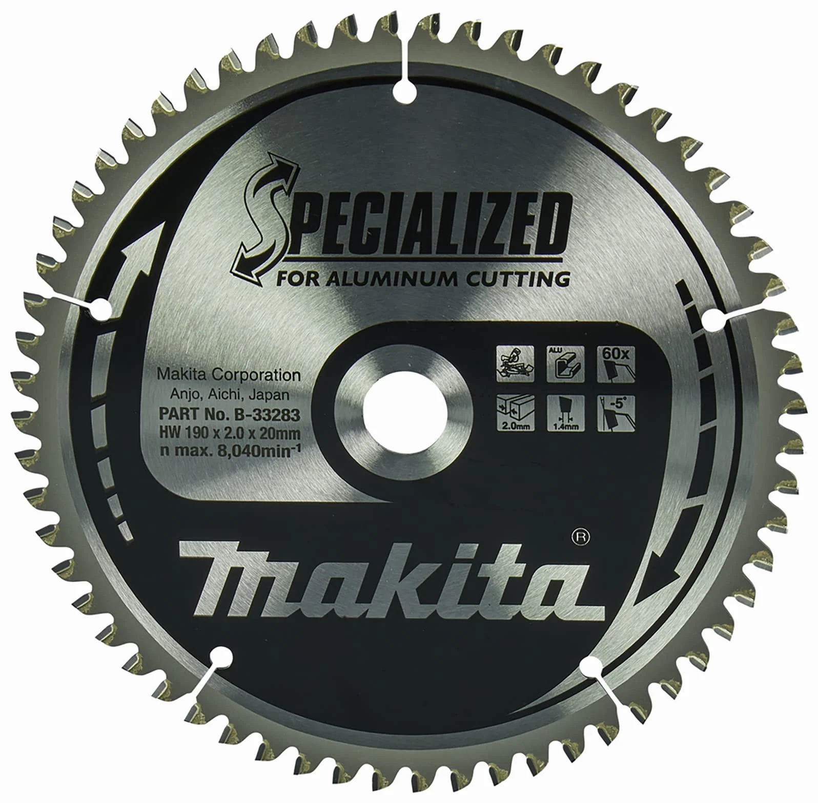 Makita Specialized brzeszczot piły 190 x 20 mm, 60Z, B-33283