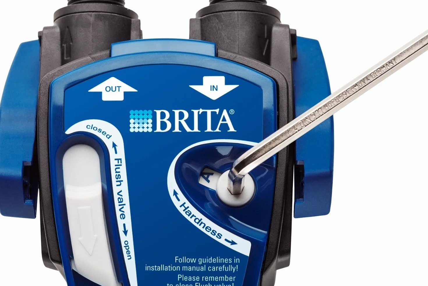 BRITA Bateria z wbudowanym filtrem wody WD 3020, 3-drożny kran z filtrem do redukcji wapna, chloru i substancji zakłócających smak w wodzie z kranu