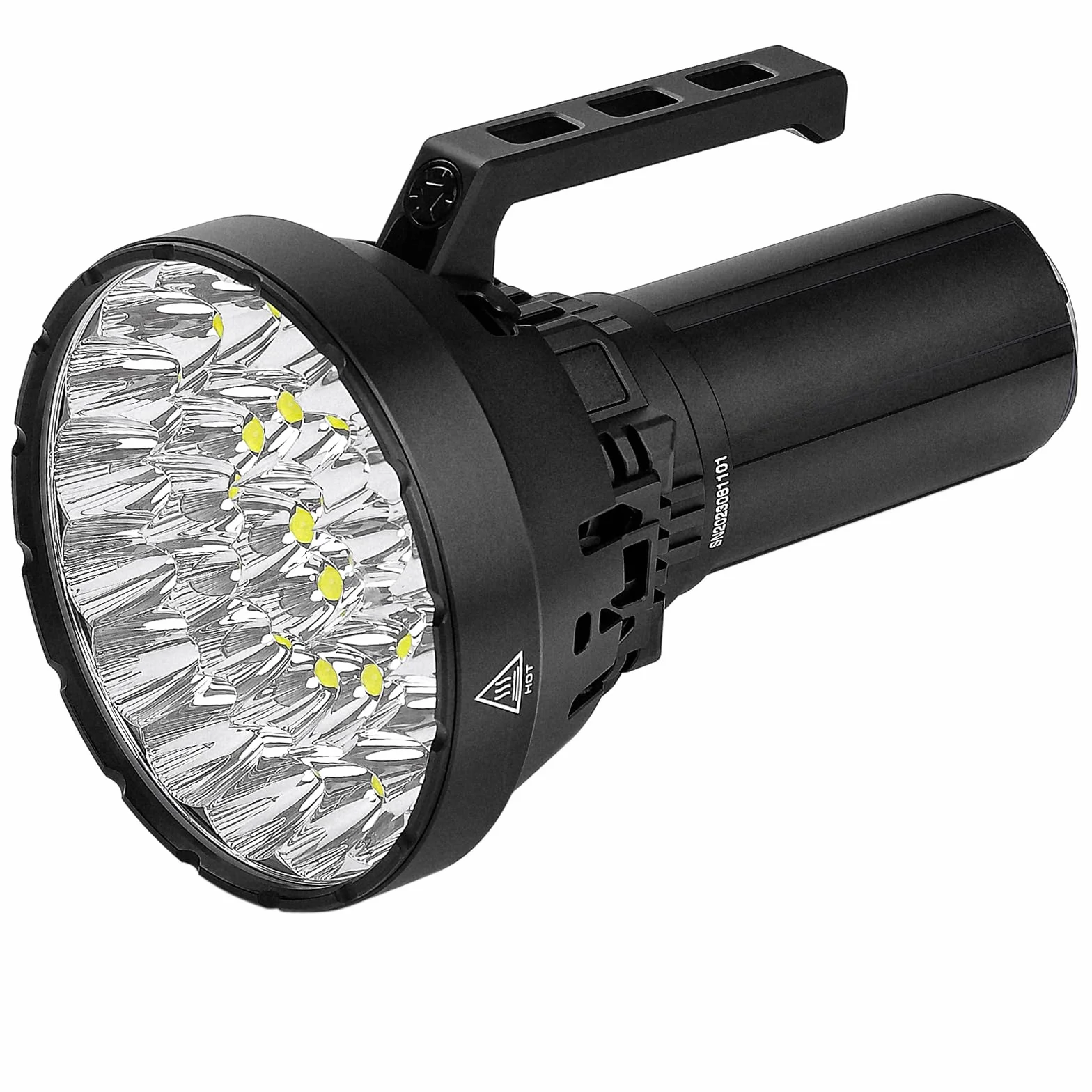 Imalent Latarka LED MS32, niezwykle jasna, 200 000 lumenów, z 32 diodami Cree XHP 70.2 HI, akumulator typu C, 8 trybów oświetlenia, wodoodporna latarka kempingowa IP56