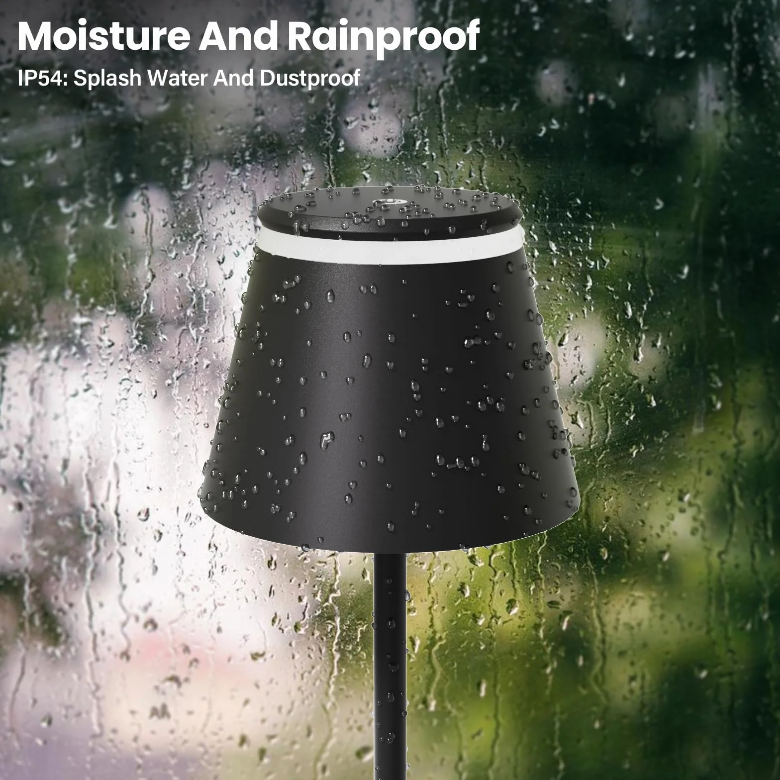 Neoglint Ściemniana lampa stołowa LED, ze stacją ładującą USB, obsługuje typ C, bezprzewodowa, sterowanie dotykowe, z pilotem zdalnego sterowania, IP54,3 regulacja jasności barwowej, czarna