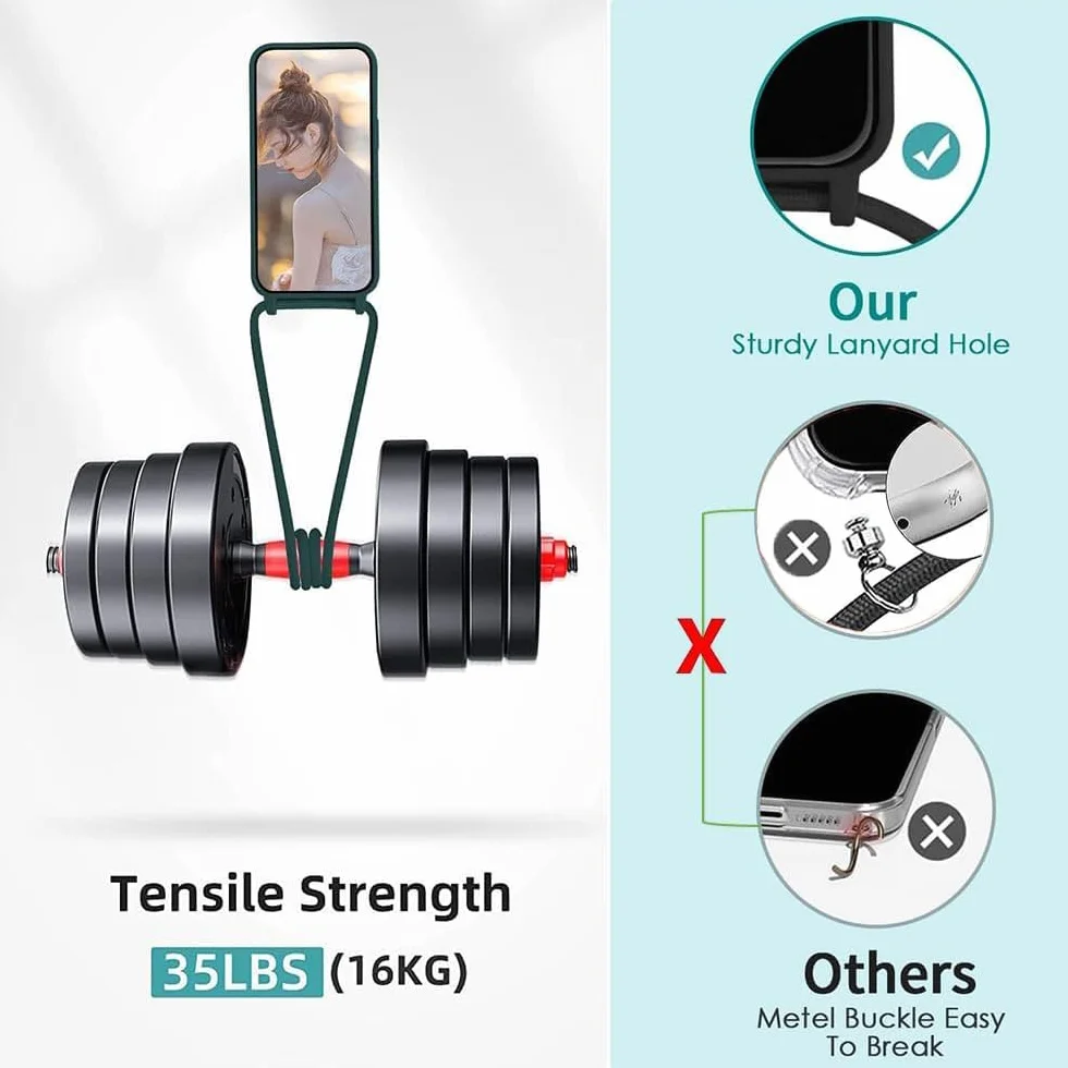 Anfire Etui z Paskiem na Xiaomi 15 Magnetyczne Crossbody Silikonowe Magsafe