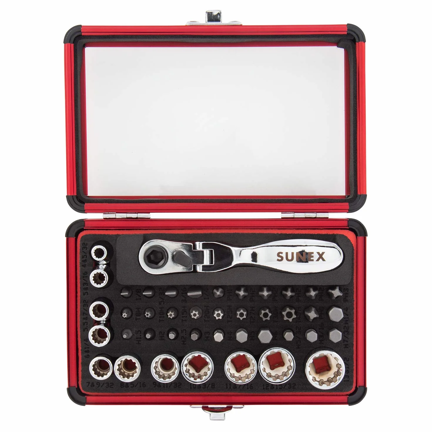 Sunex 9732 44 szt. 1/4" Dr Mini Dual Flex Grzechotka W Zestaw nasadek i bitów