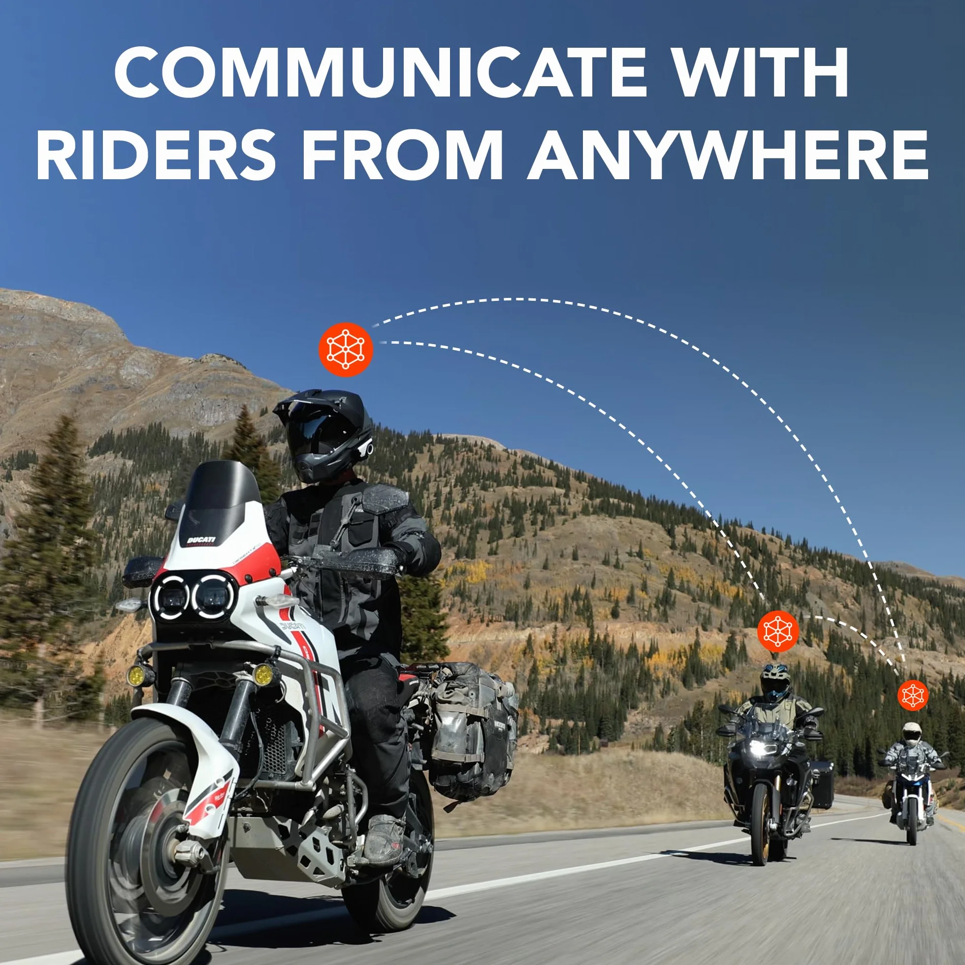 Sena Zestaw słuchawkowy do komunikacji motocyklowej 60S z interkomem WAVE, Mesh i Bluetooth, dźwięk 2. generacji od Harman Kardon