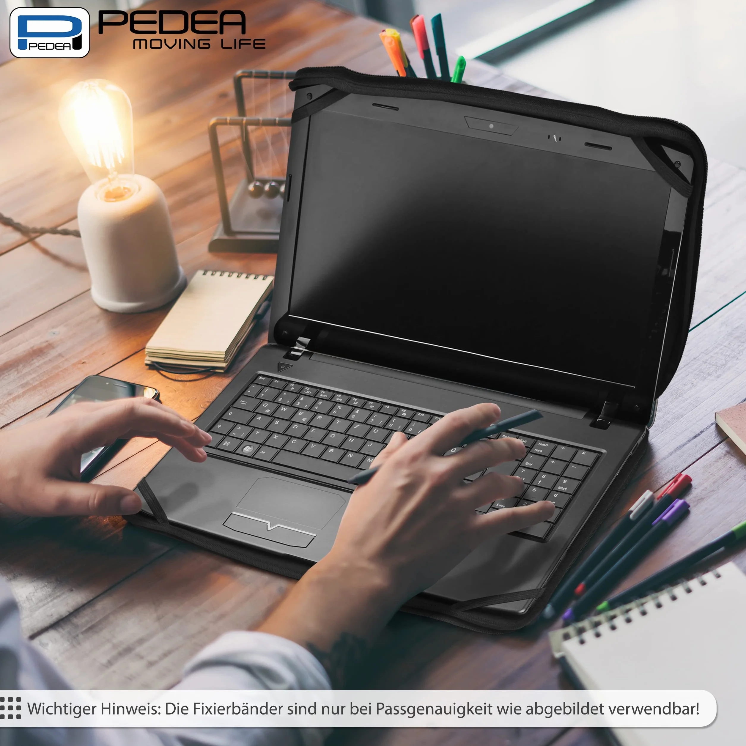 Pedea Etui na laptopa 17 cali z neoprenu czarna ochrona wodoodporna