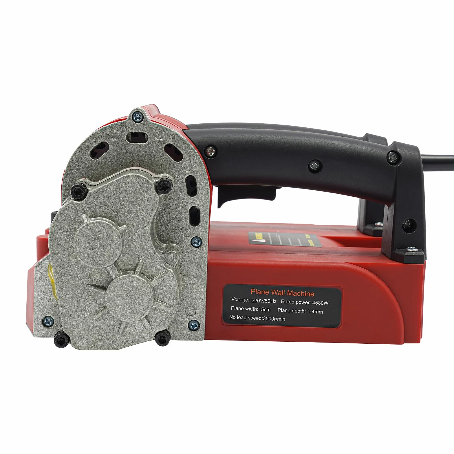 Elektryczna strugarka ścienna, strug elektryczny, strug ręczny 4580 W, 3500 obr./min, przenośna strug elektryczny, regulowana głębokość cięcia 1-4 mm, frezarka do betonu