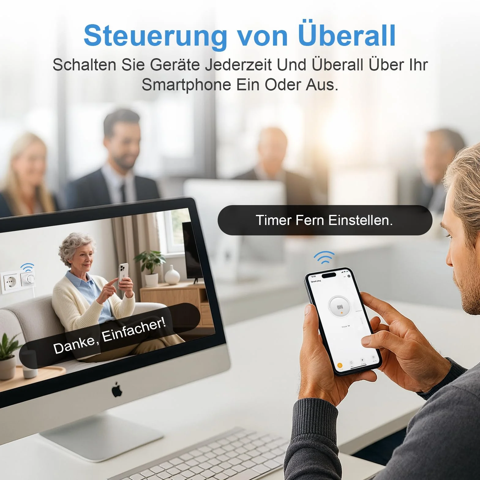 SURFOU Mini Smart Plug, 16A Smart Compact Plugs, kompatybilny z Alexa, Google Home, pilot zdalnego sterowania, pomiar zużycia energii, sterowanie głosowe, funkcja czasu
