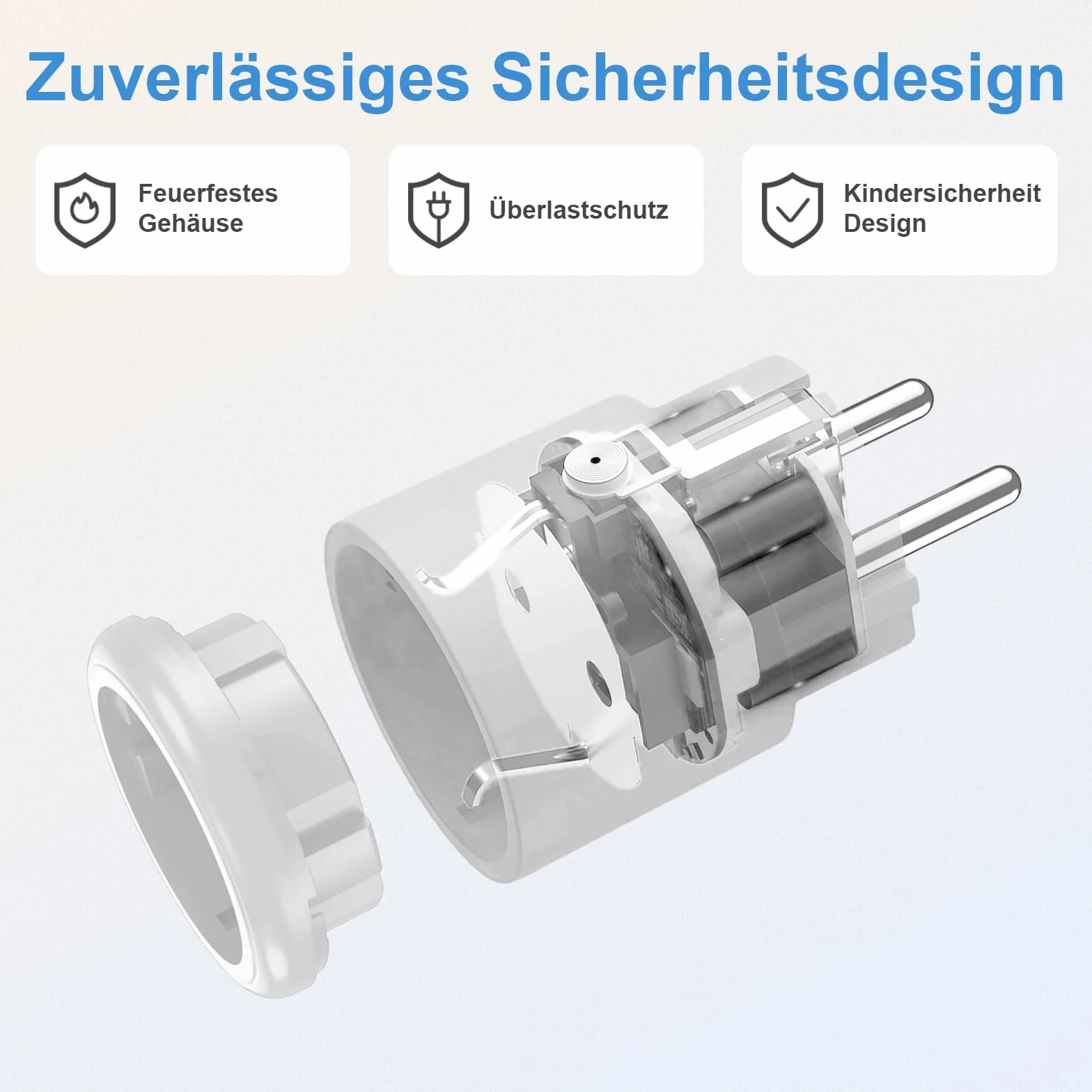 SURFOU Mini Smart Plug, 16A Smart Compact Plugs, kompatybilny z Alexa, Google Home, pilot zdalnego sterowania, pomiar zużycia energii, sterowanie głosowe, funkcja czasu