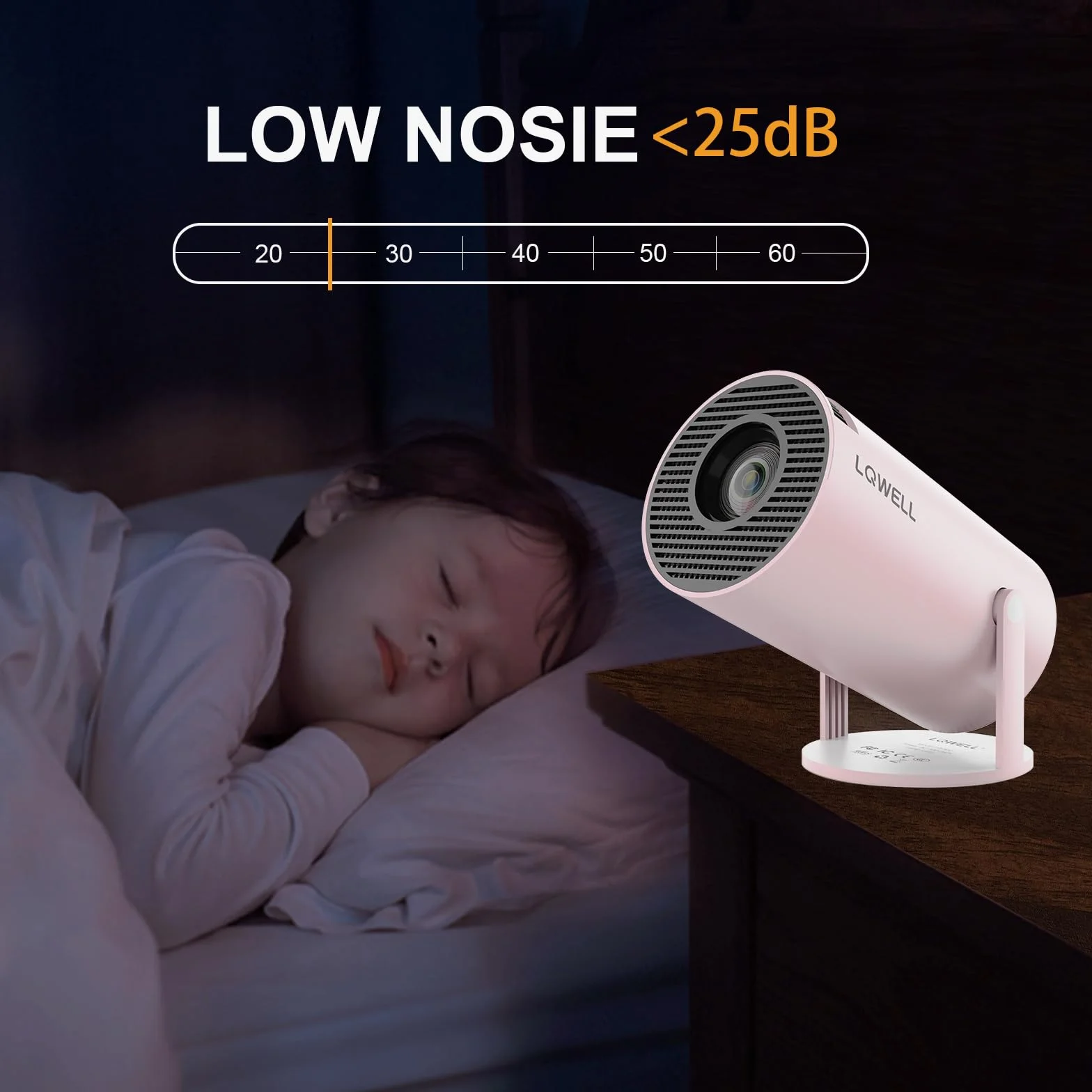 LQWELL Mini projektor 5G WiFi BT5.0 Android automatyczna korekcja trapezu 220° 130 cali 4K HDMI kino domowe