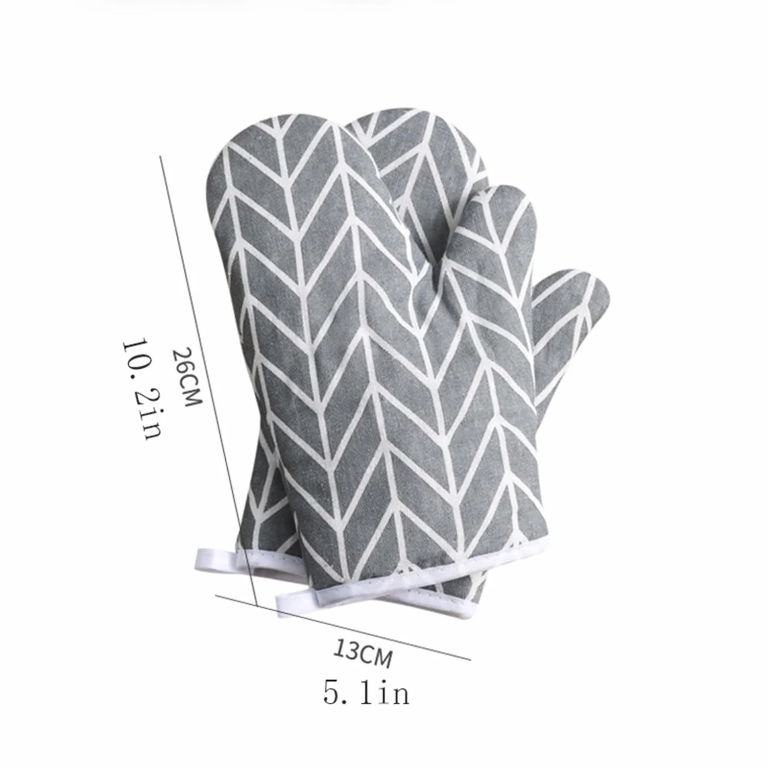 2 szt. termoizolacyjnych, antypoślizgowych rękawic do mikrofalówki, odpornych na wysokie temperatury, pieczenia w piekarniku, grillowania, gotowania i(2pcs Black Lattice)