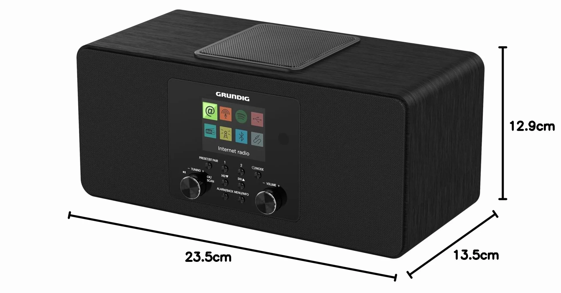 Grundig DTR 6100 2.1 DAB+ Web B All-In-One radio internetowe cyfrowe FM 28 W RMS USB Spotify Connect kolorowy
