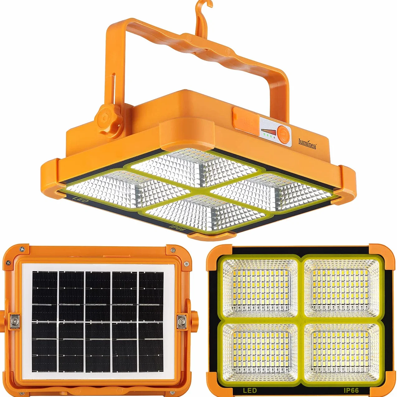 Luminea Reflektor budowlany LED, akumulator, 2392 lm, możliwość ściemniania, CCT (akumulatorowy reflektor budowlany USB)