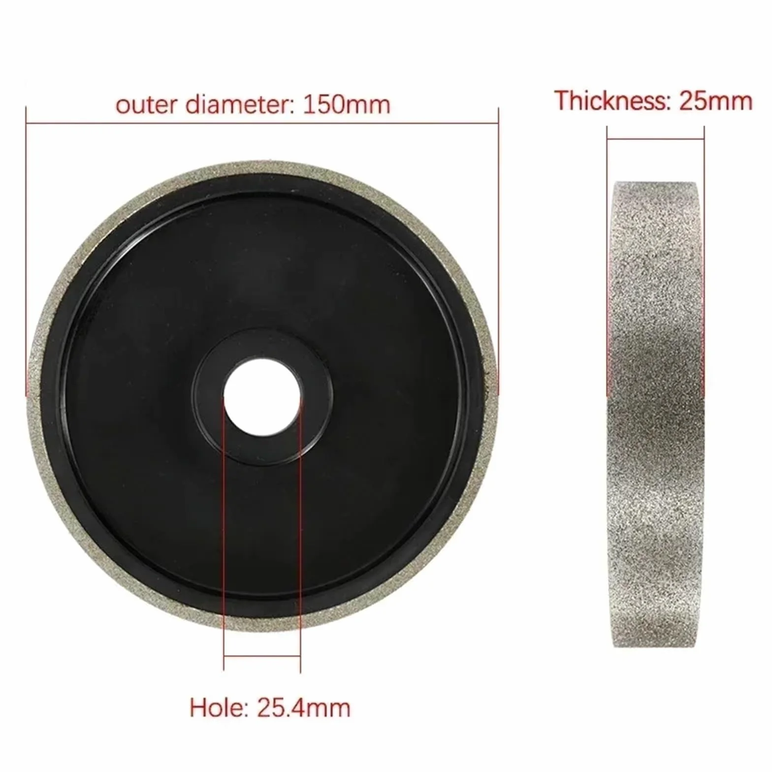 Diamentowa tarcza do biżuterii 150 x 25,4 x 25 mm (1000)