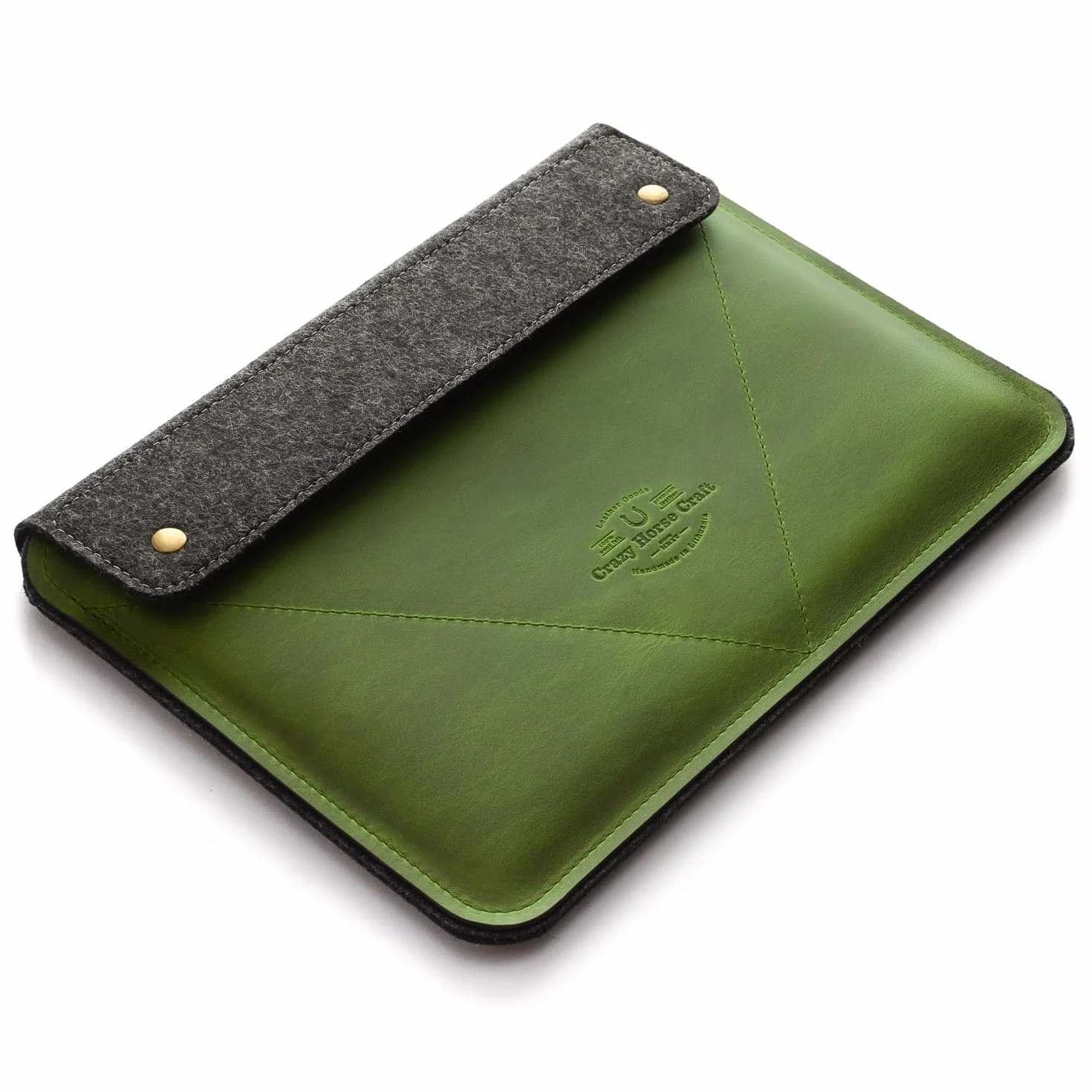 Skórzane etui do MacBook Pro 14 pokrowiec zielony