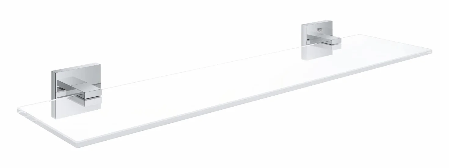 GROHE Start Cube QuickFix 41109000 półka łazienkowa, szkło, chromowane, do przyklejenia, 53 cm, chromowane (klej QuickGlue A2)