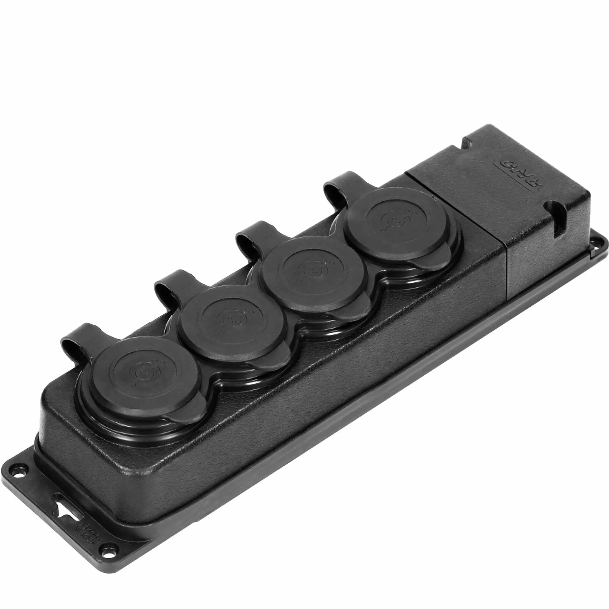 Wtyczka warsztatowa Schuko IP44 230V 16A 4 gniazda wodoodporna