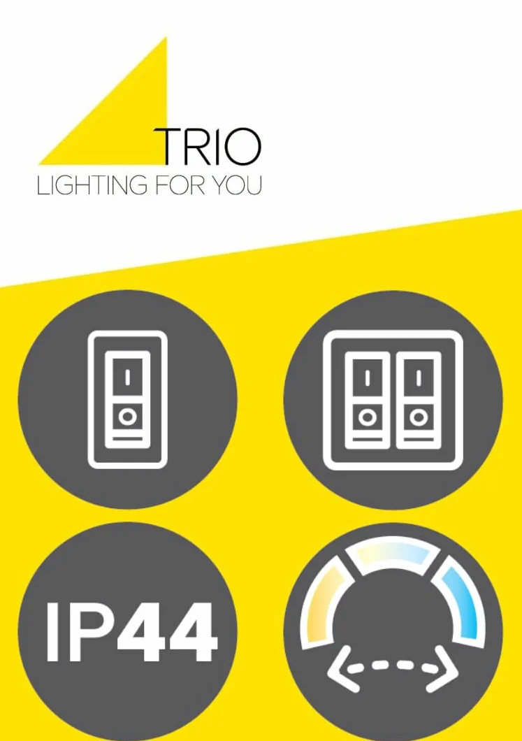 Trio Lampa łazienkowa LED Leuchten ENRICO 281479332, metal czarny matowy, 9 W LED, z wyłączeniem. 2x GU10, regulowany kolor światła