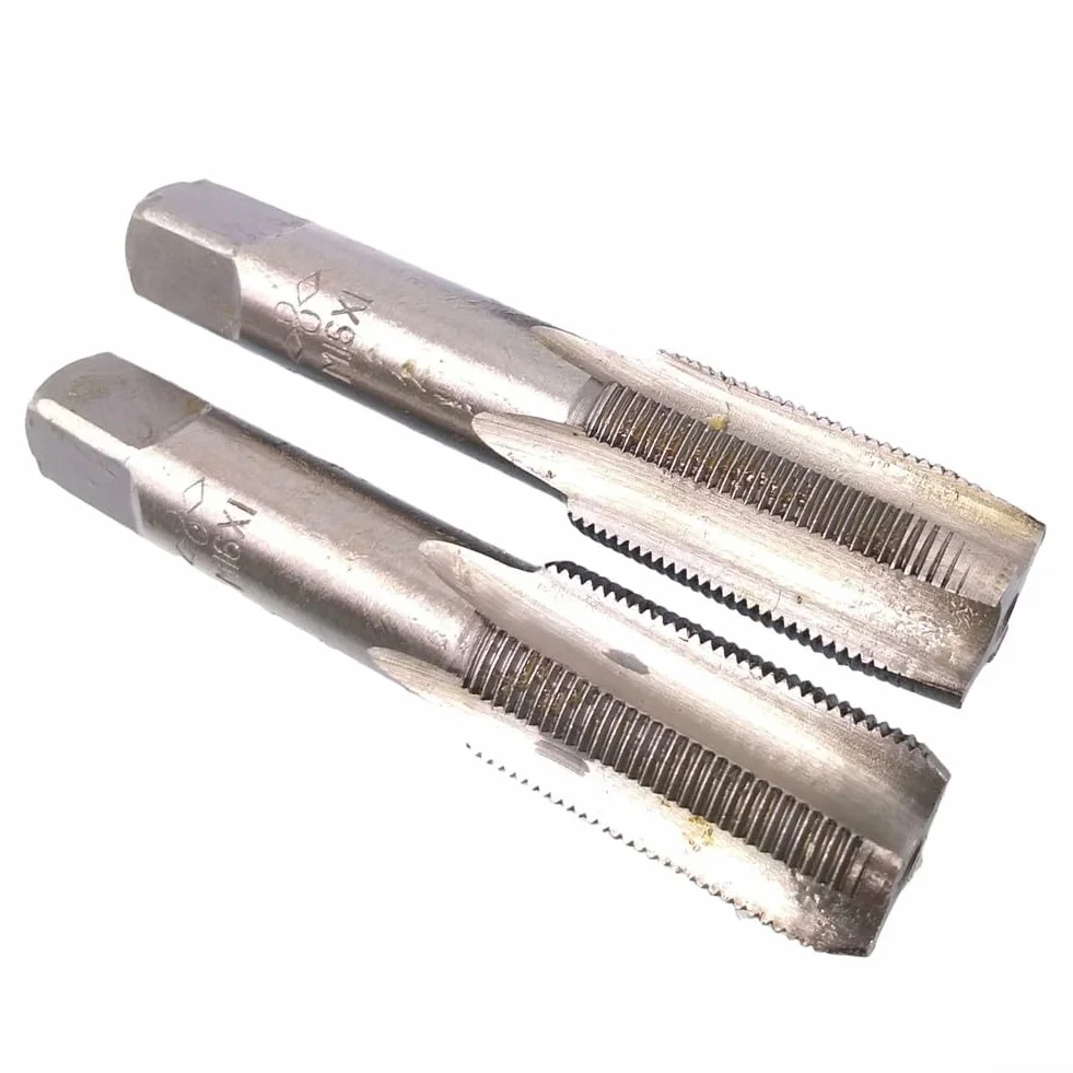 Zestaw gwintowników i narzynek, gwintowniki i narzynki do gwintów okrągłych, gwint stożkowy HSS M16x1 mm i narzynka M16x1 mm do gwintów metrycznych