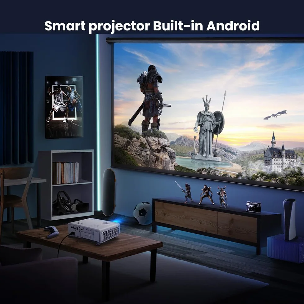 BenQ X500i True 4K UHD HDR 4LED projektor do gier z krótkim rzutem 2200 lumenów 4 ms