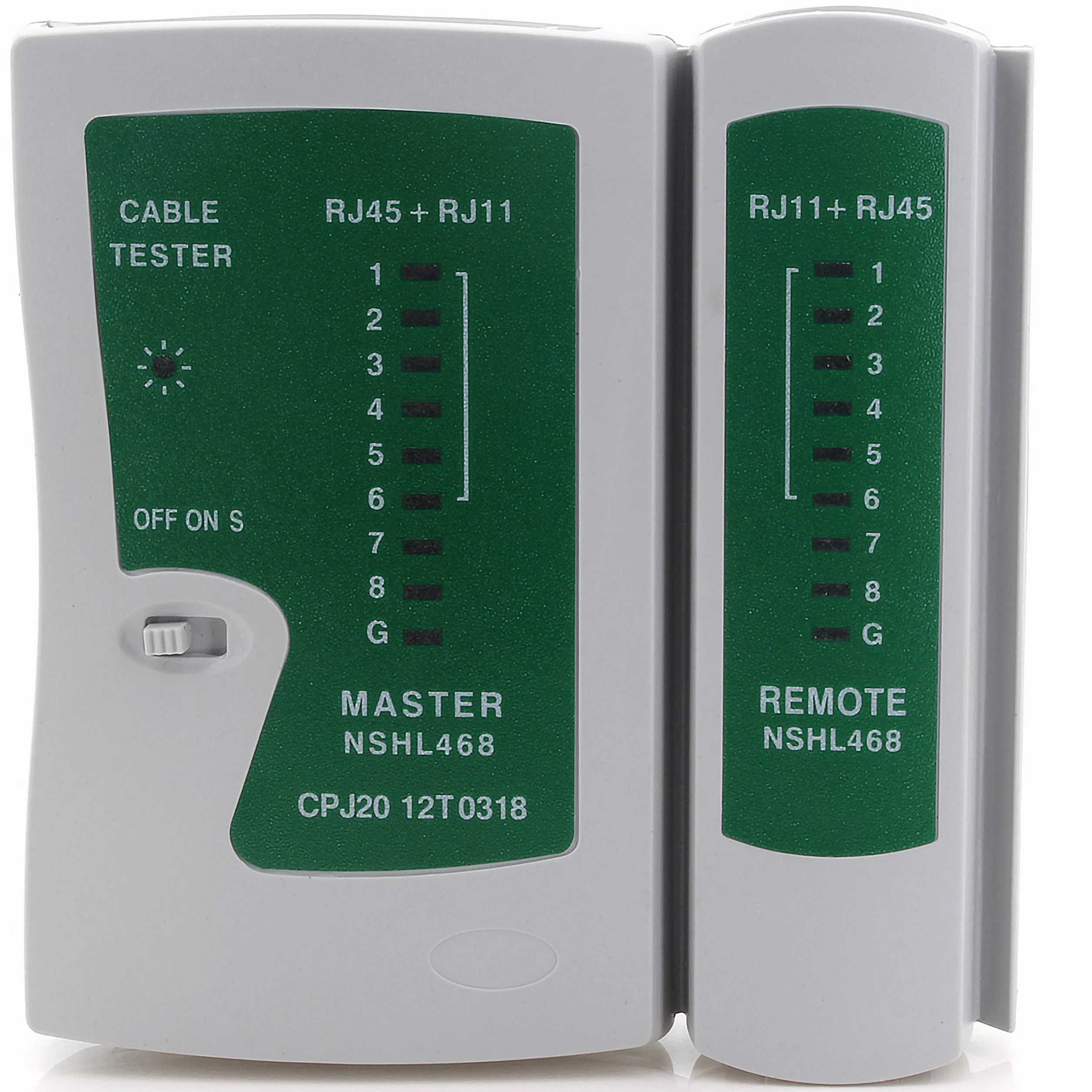 1aTTack.de Tester kabli RJ11 RJ12 RJ45 ISDN LAN kabel sieciowy kabel krosowy tester przewodów tester kabli