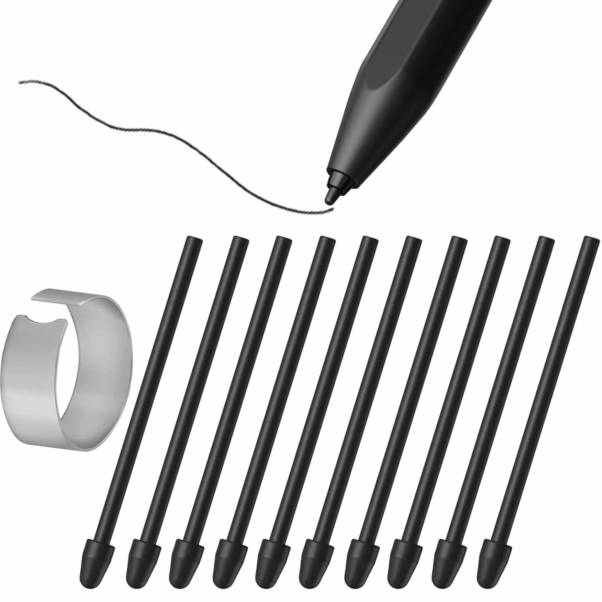 Zapasowe końcówki do Remarkable 1/2, Boox Pen2 Pro, Boox Pen Plus, Boox Triangle Pen, BOOX Wacom Stylus, Boox Max/Note/Nova/Go/Tab Ultra&Mini, czarne