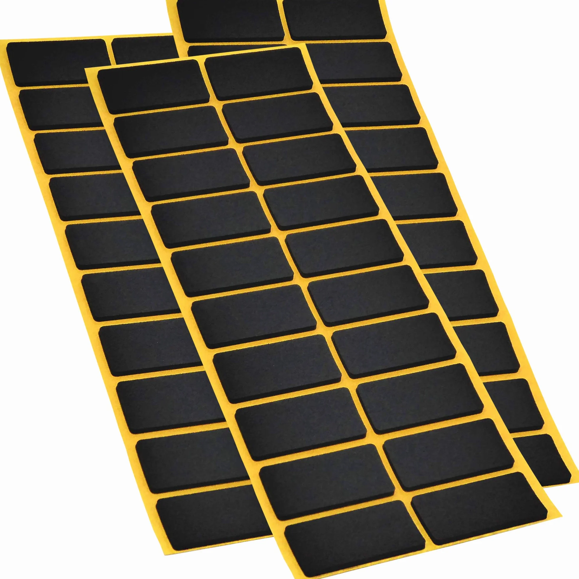 Adsamm® 60 podkładek antypoślizgowych z gumy komórkowej EPDM / 20 x 40 mm/czarne/prostokątne/antypoślizgowe podkładki o grubości 2,5 mm