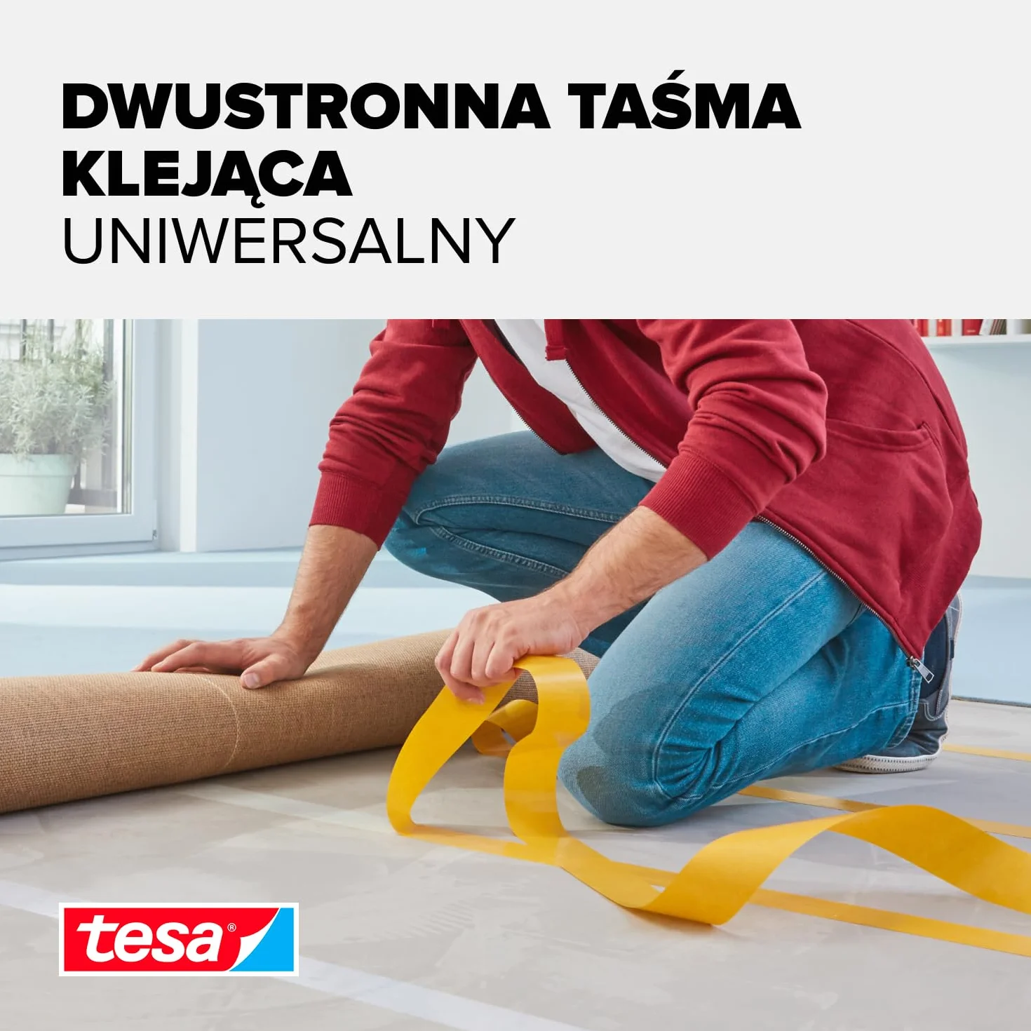 Tesa 56171-00003-11 Taśma Dwustronna, Biały, 10 x 50 mm