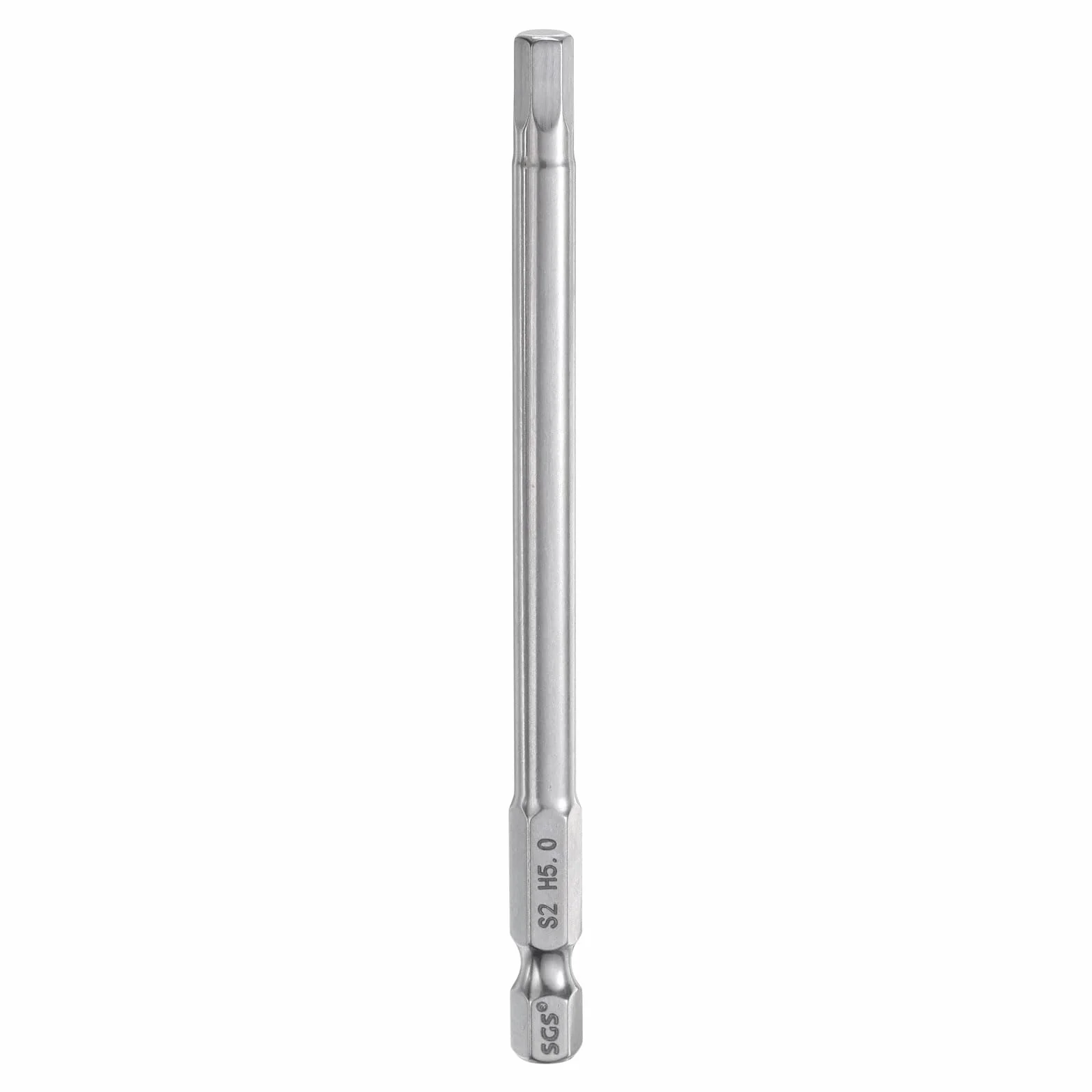 QUARKZMAN Klucz sześciokątny Wiertło 5 mm (H5) metryczne 1/4" 100 mm (4") długie magnetyczne wiertło ze stali S2 wiertło płaskie sześciokątne do śrub