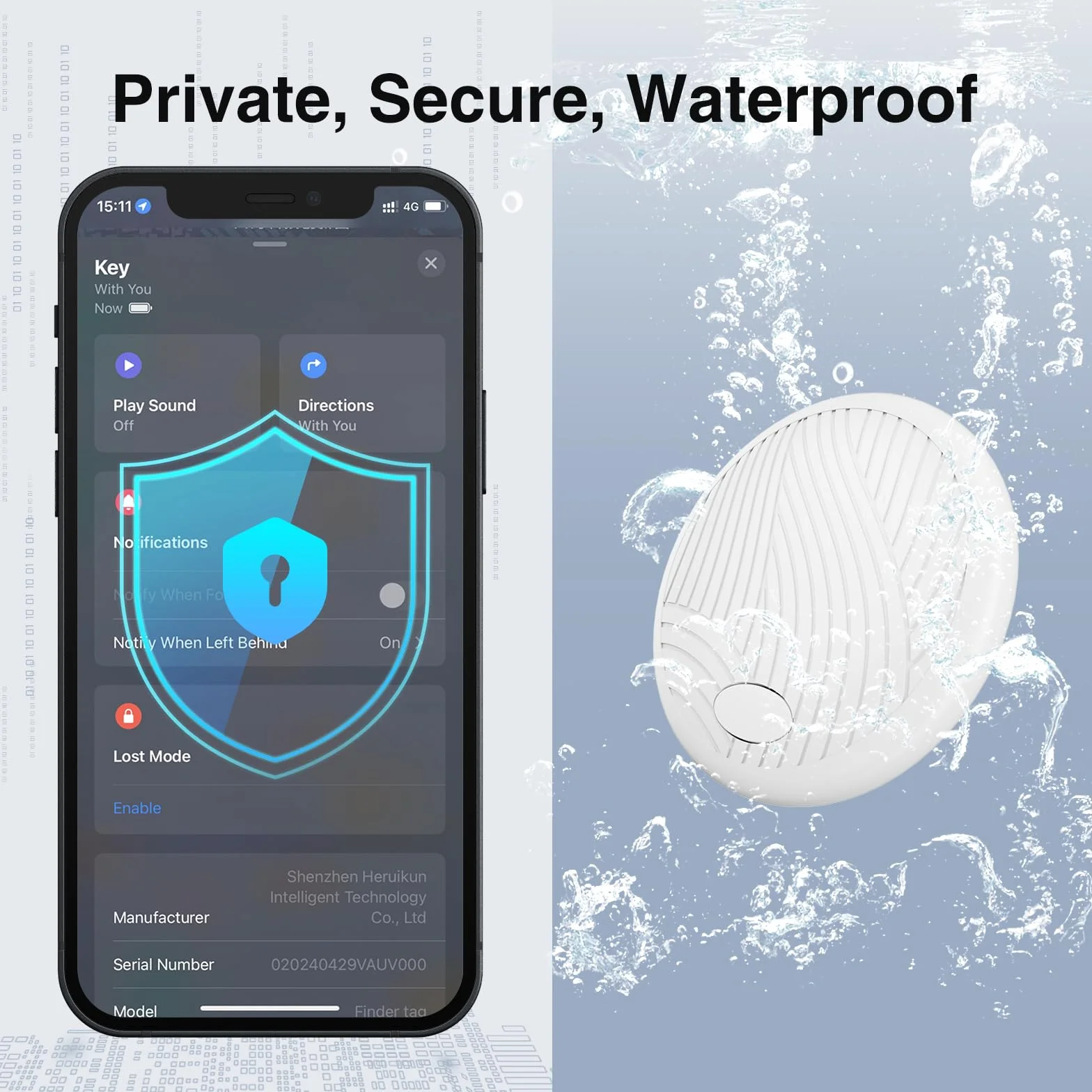 Lokalizator GPS - Smart Tag Bluetooth(Tylko iOS),Znajdź obiekty dla Zwierzak Domowy, dzieci, walizki, Bagażu, Wymienna Bateria, Biala