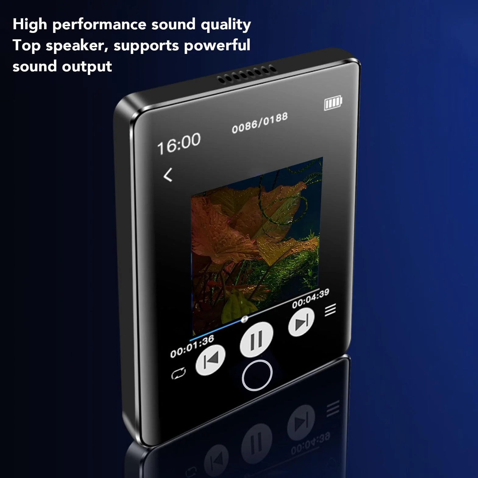 2,4 -calowy Ekran Dotykowy MP4 z Aparatem - Bluetooth Music Player z Dźwiękiem HiFi, 128 GB Rozszerzalna pamięć, Radio FM, Książka E, Kalkulator, Przenośny dla Dzieci, Podróże