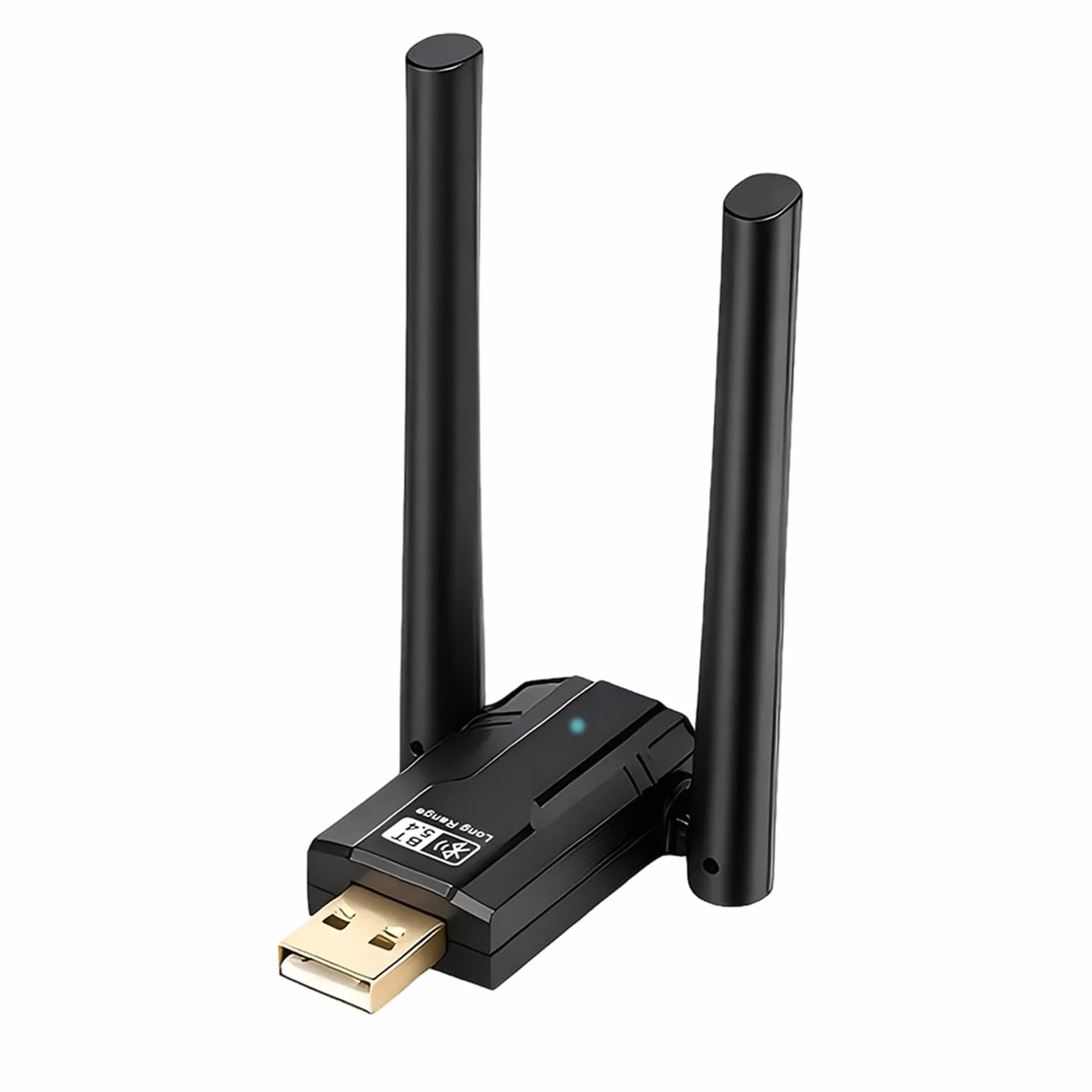 Dongle Bluetooth 5.4, długodystansowy adapter Bluetooth USB 150 m Multi-Directional Bluetooth antena Niska latencja do komputera Laptop Słuchawki Mysz Kontroler Smartfon Tablet Windows 11/10/8.1/7
