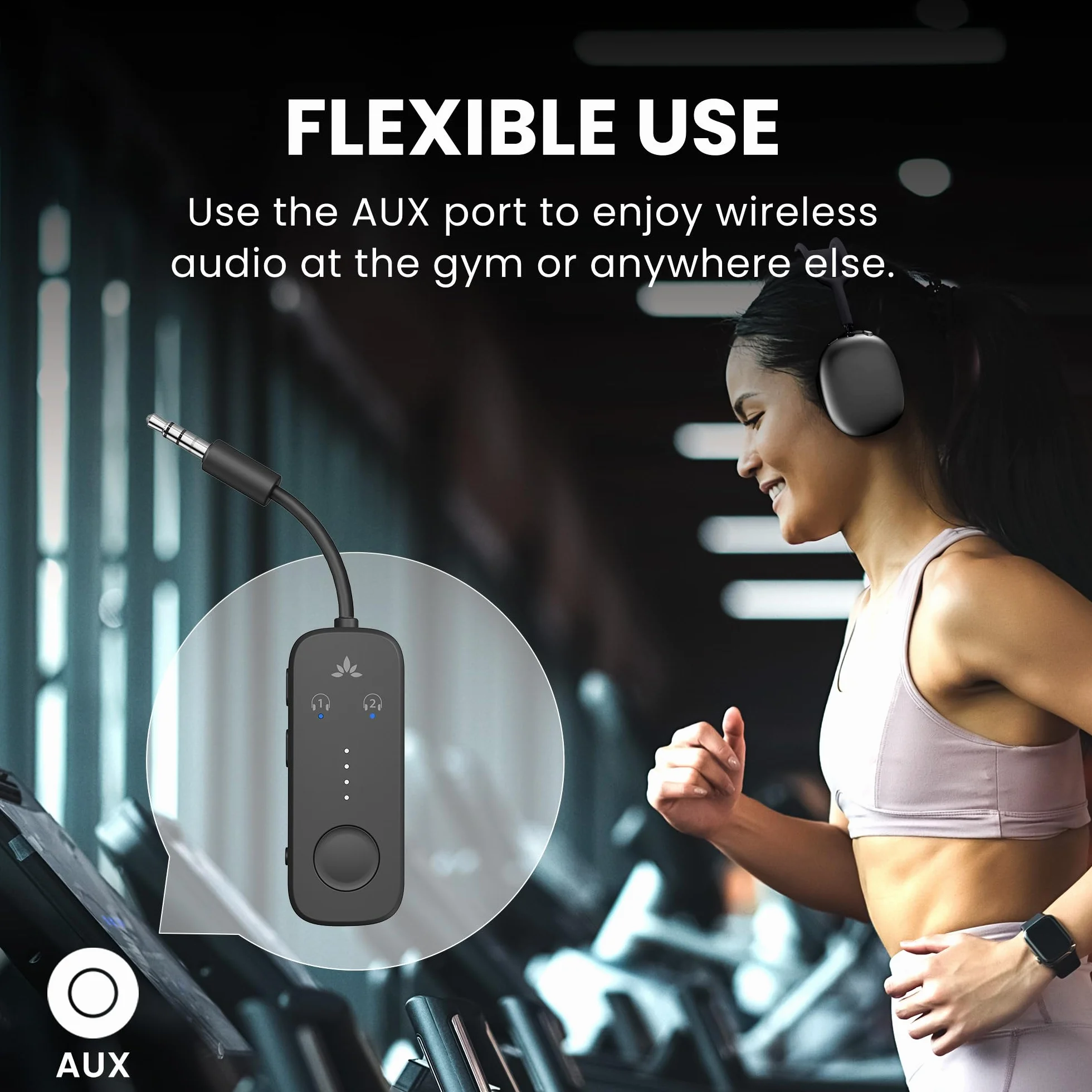 Avantree Relay Bluetooth adapter Qualcomm aptX Adaptive HD audio 25h pracy nadajnik AirPods Bose samolot