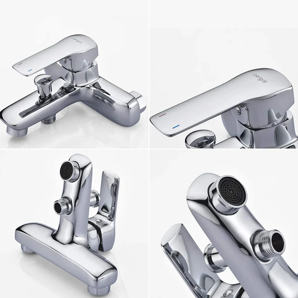 Ibergrif M13025-Nimes, zestaw kranu do wanny, łazienkę-prysznic Monomando do montażu ściennego, Chrome