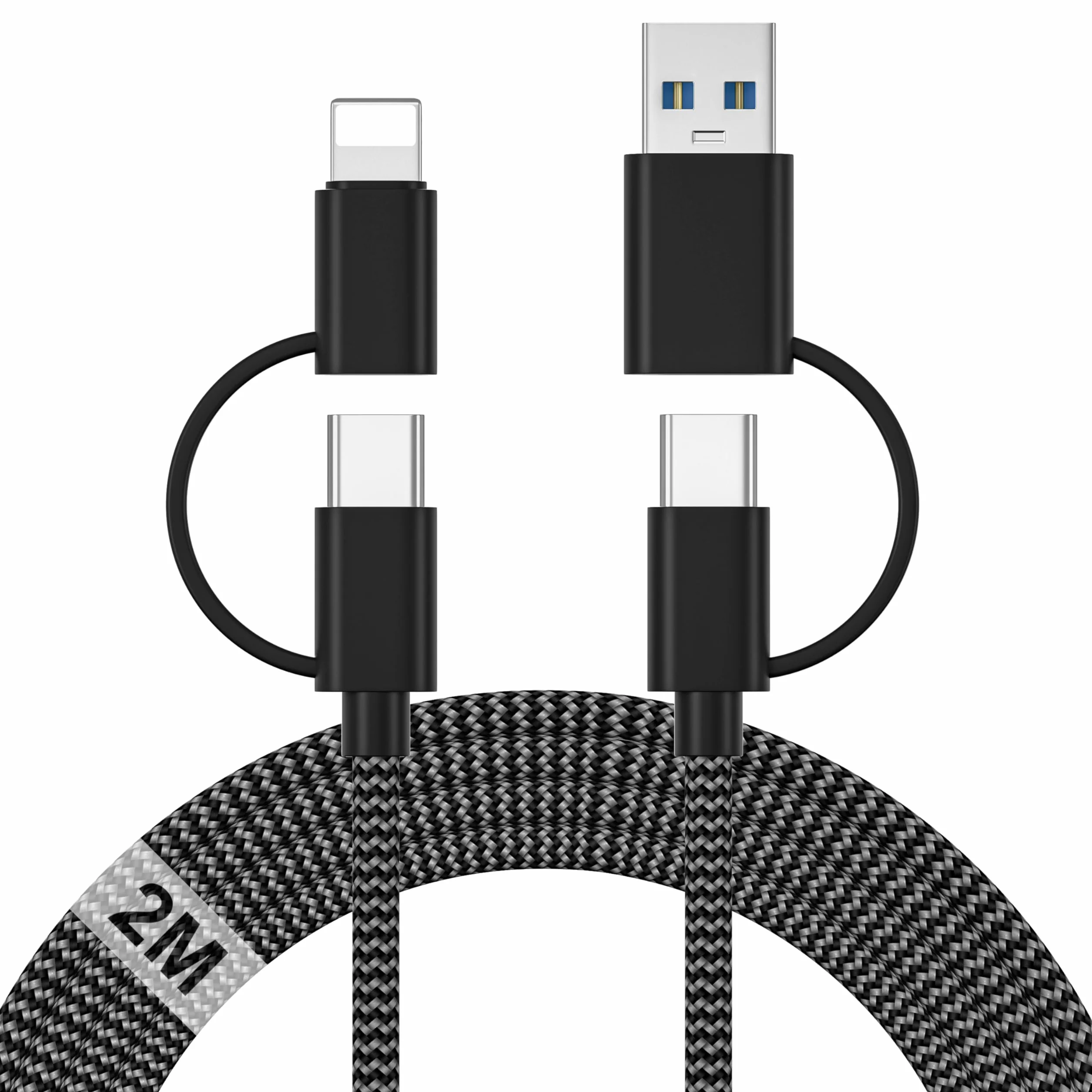 Kabel do Szybkiego ładowania 4 w 1 60W USB C USB A do Lightning iPhone 2M Oplociekabel