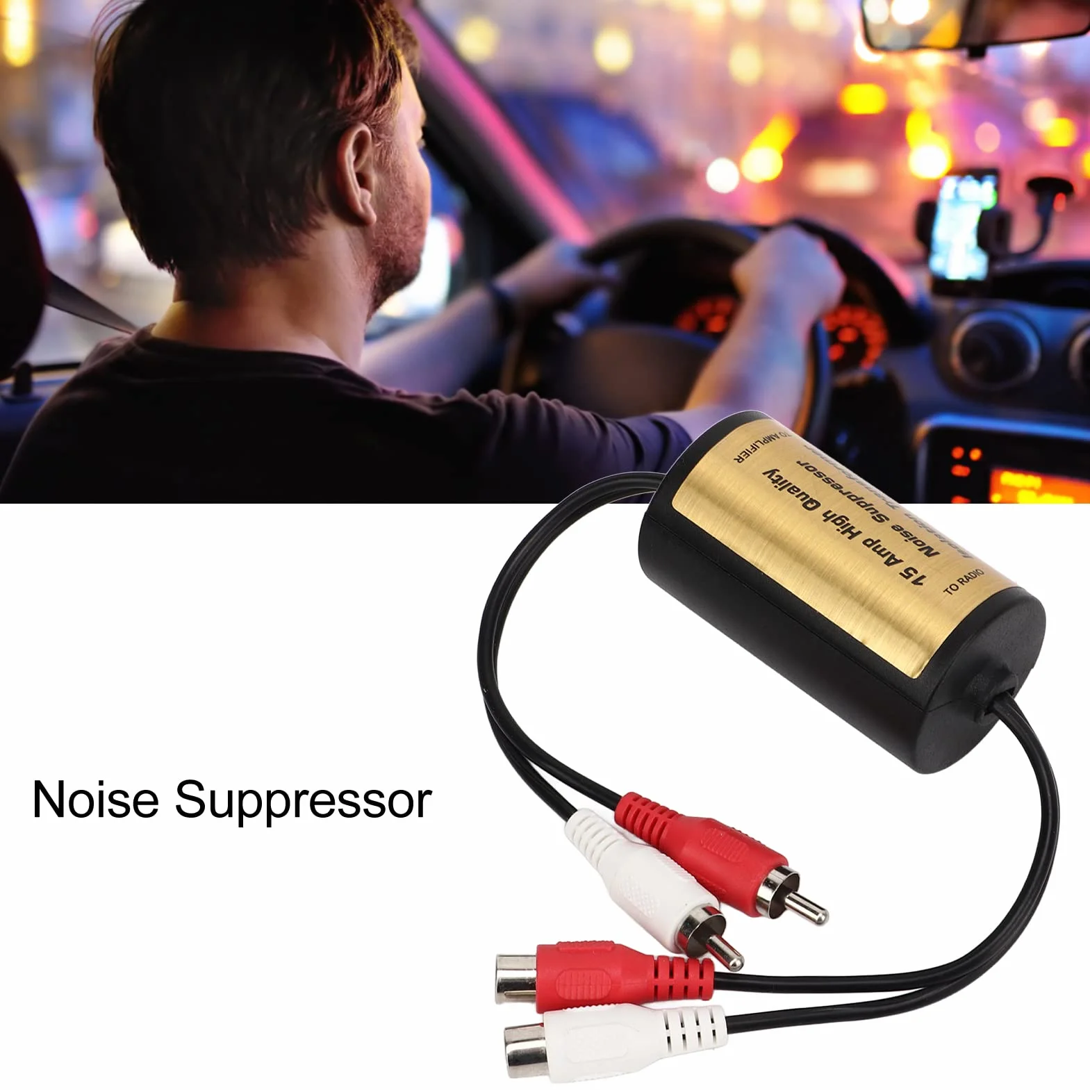 Filtr Szumów Audio 15A Stereo Przeciwzakłóceniowy Izolator Pętli Uziemienia