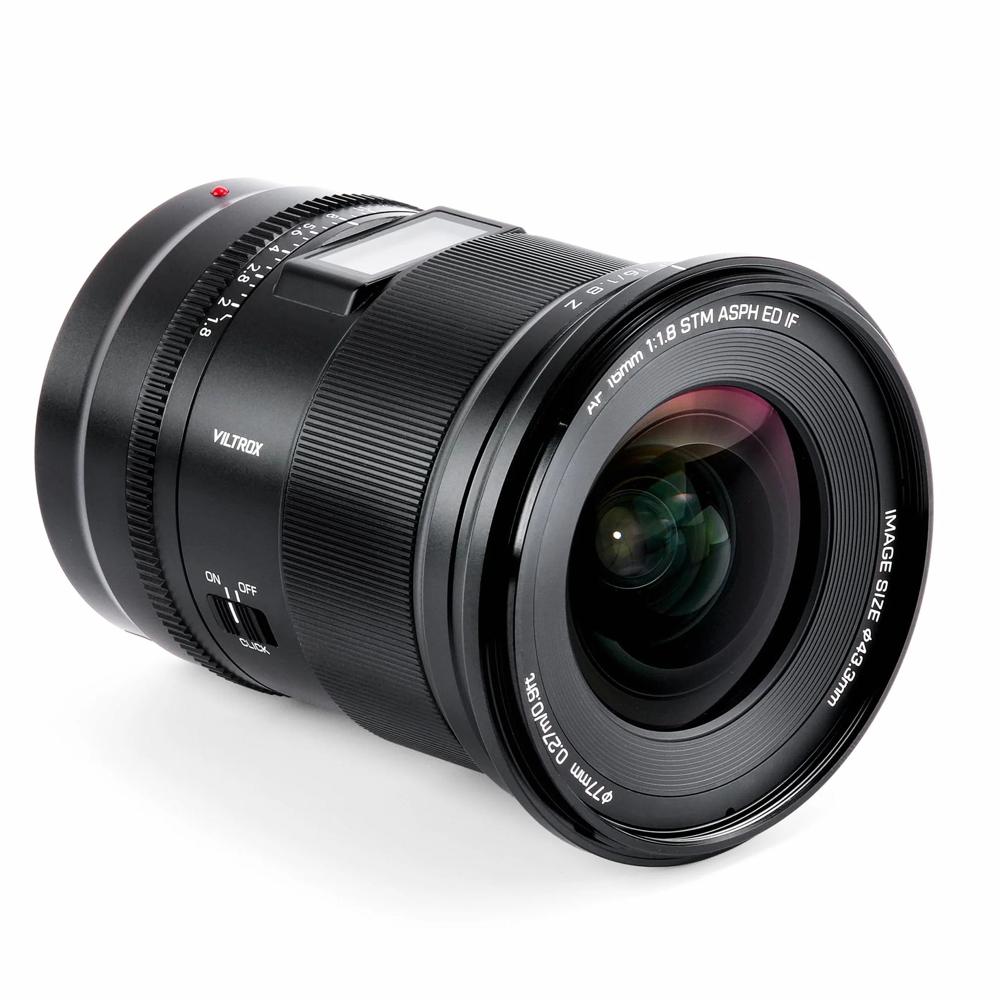 VILTROX Obiektyw pełnoklatkowy AF 16 mm F1.8 Z do Nikon Z-Mount szerokokątny z ekranem LCD
